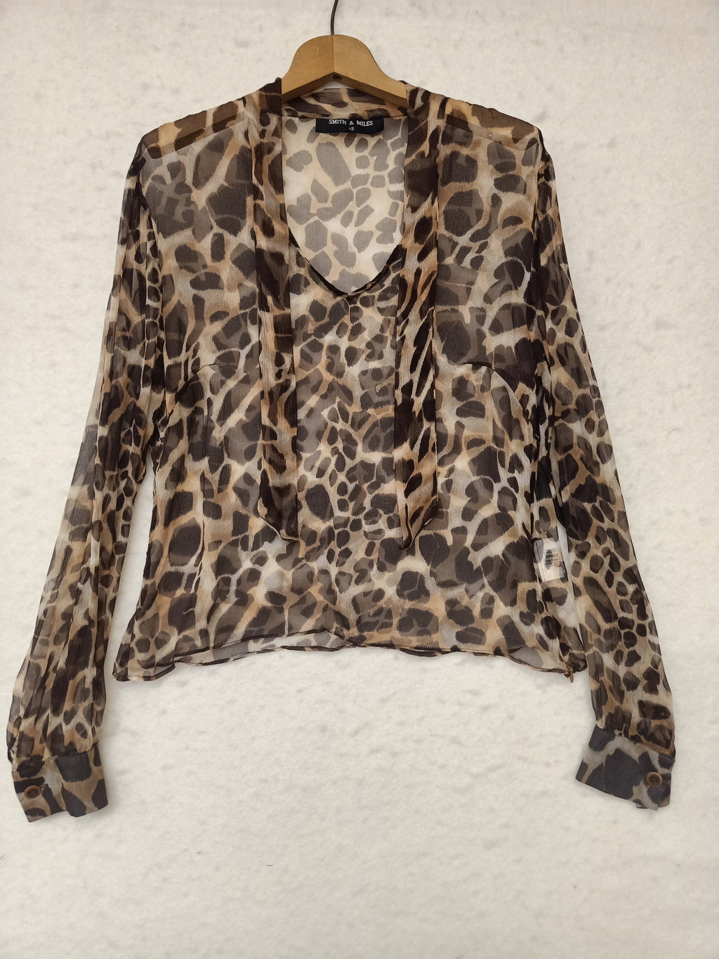 Smith & Miles Leopard Silk Shirt