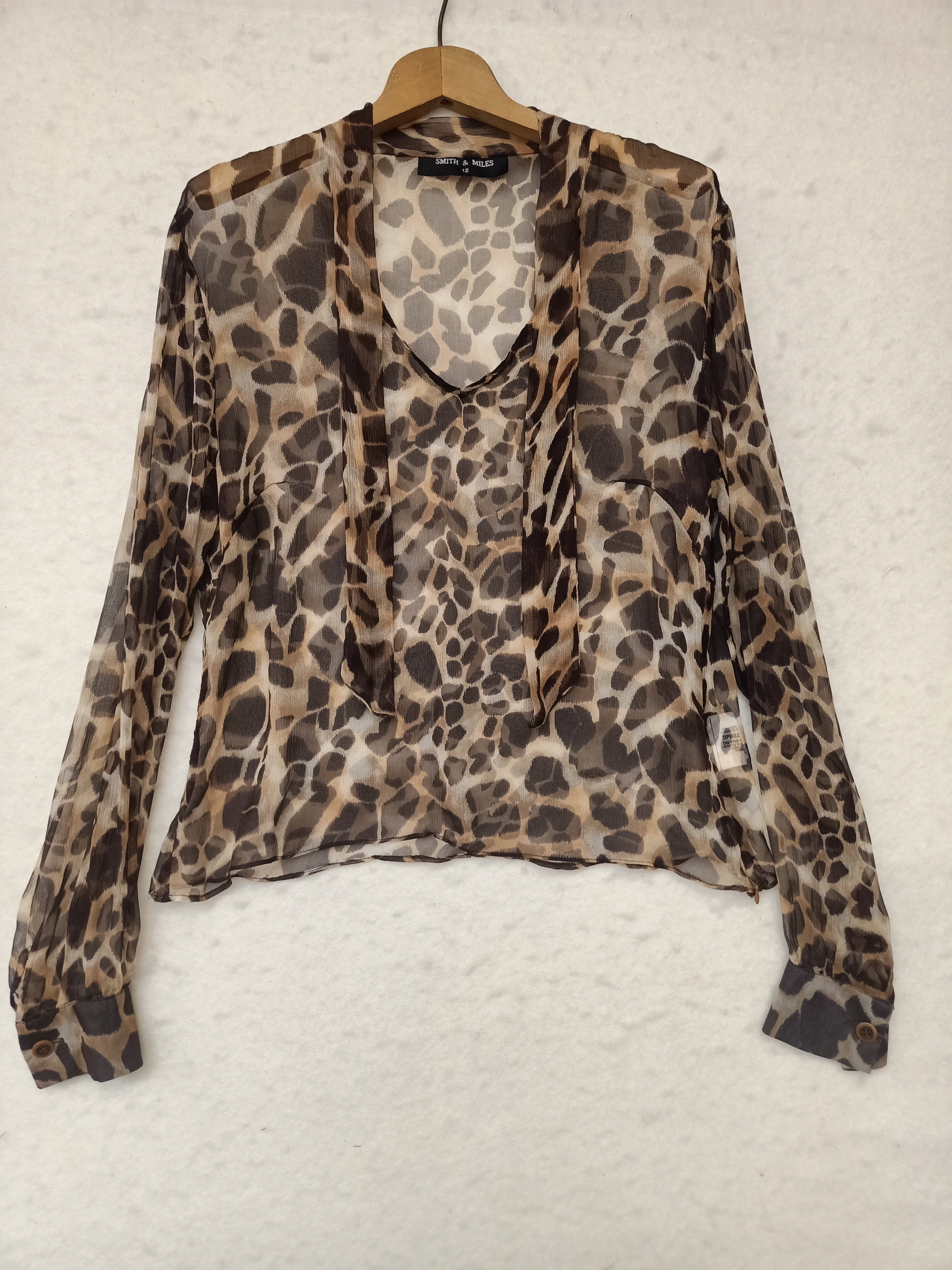 Smith & Miles Leopard Silk Shirt