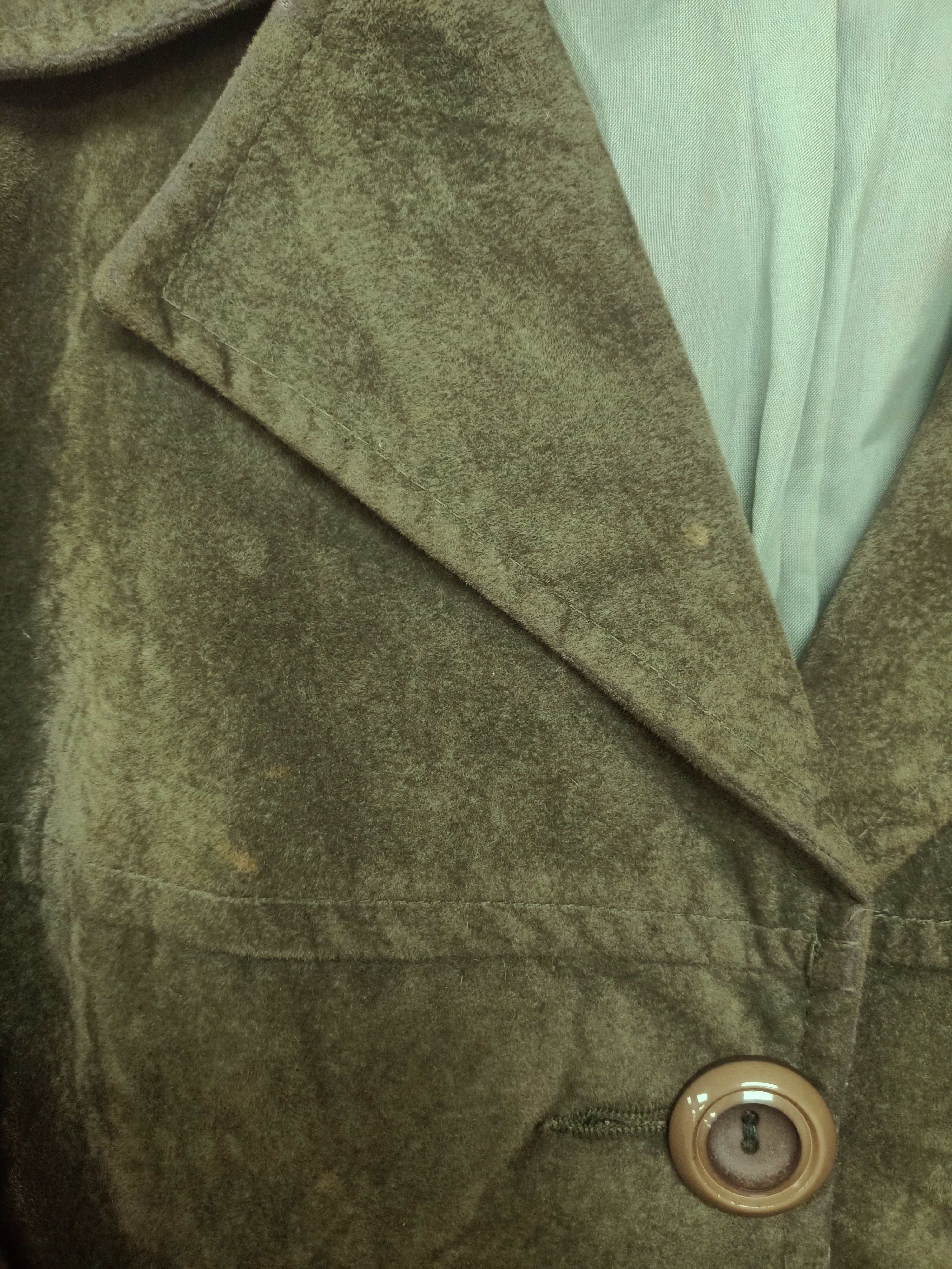 Vintage Hilton Faux Suede Green Jacket