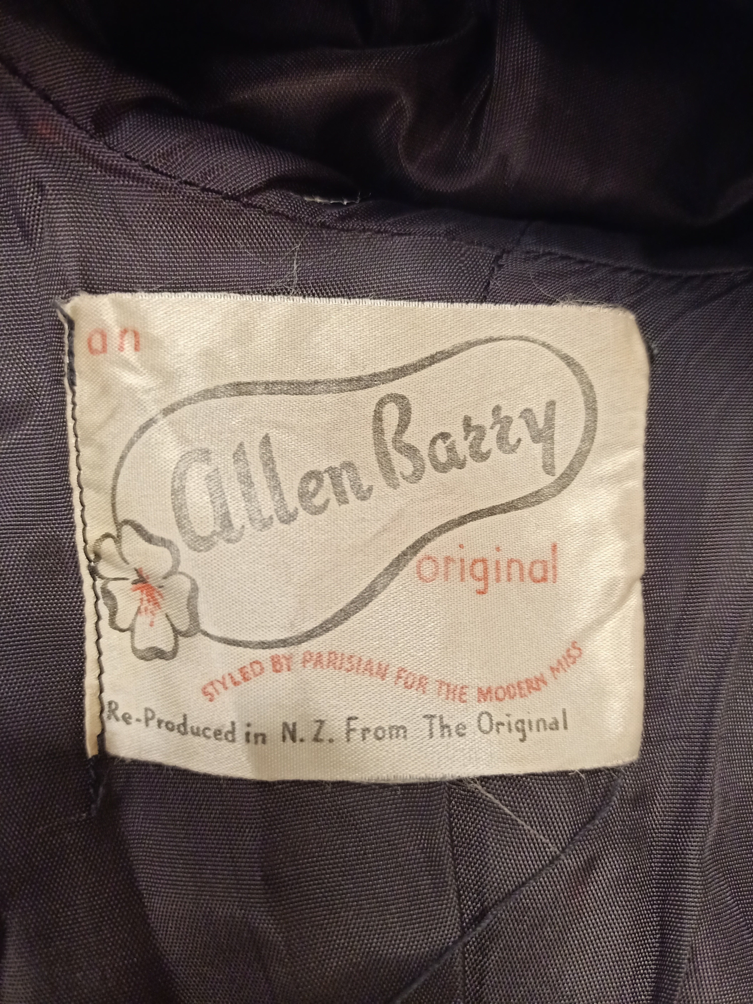 Vintage Allen Barry Black Coat