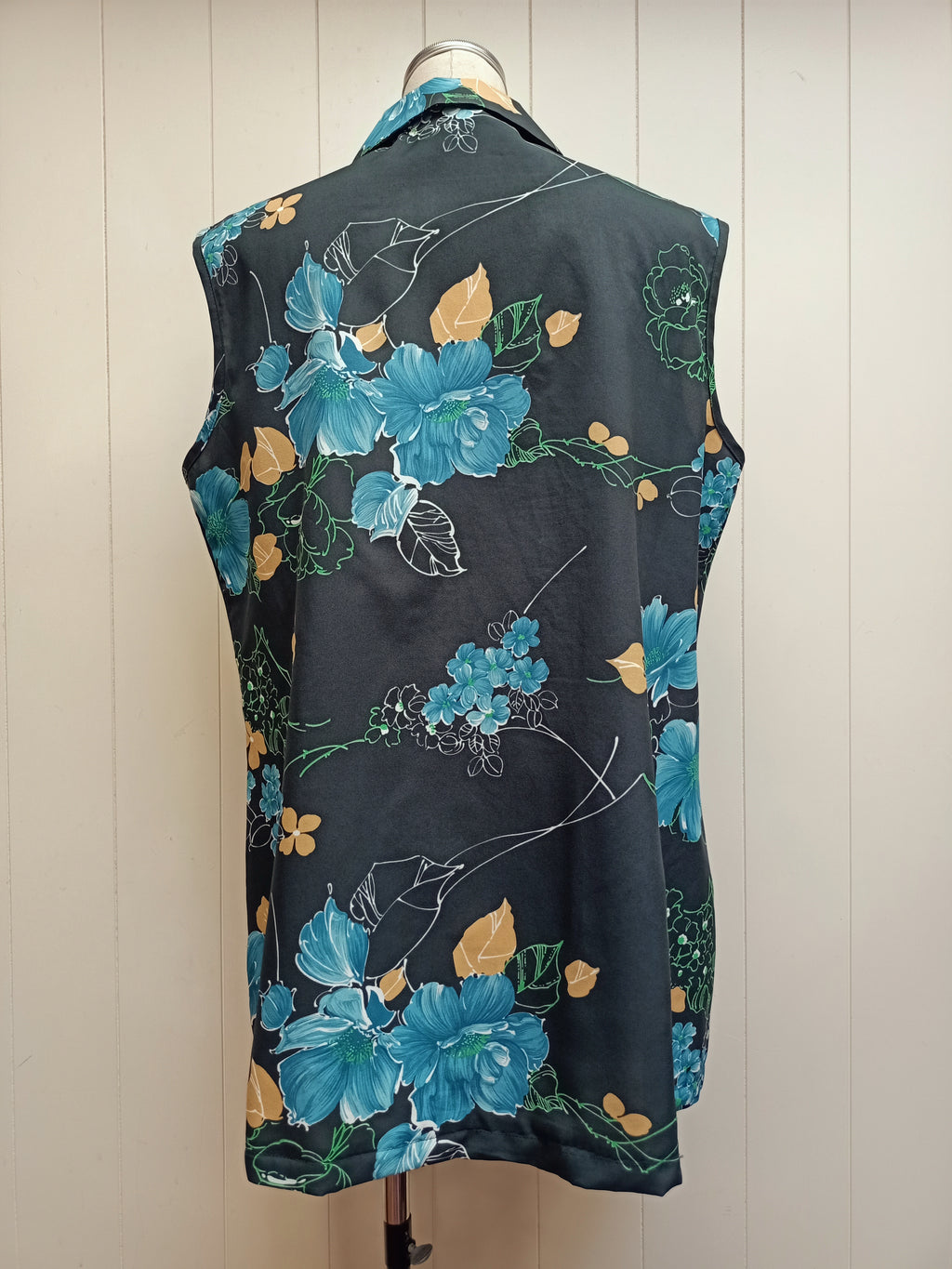 Vintage Lady Lichfield Green Floral Shirt