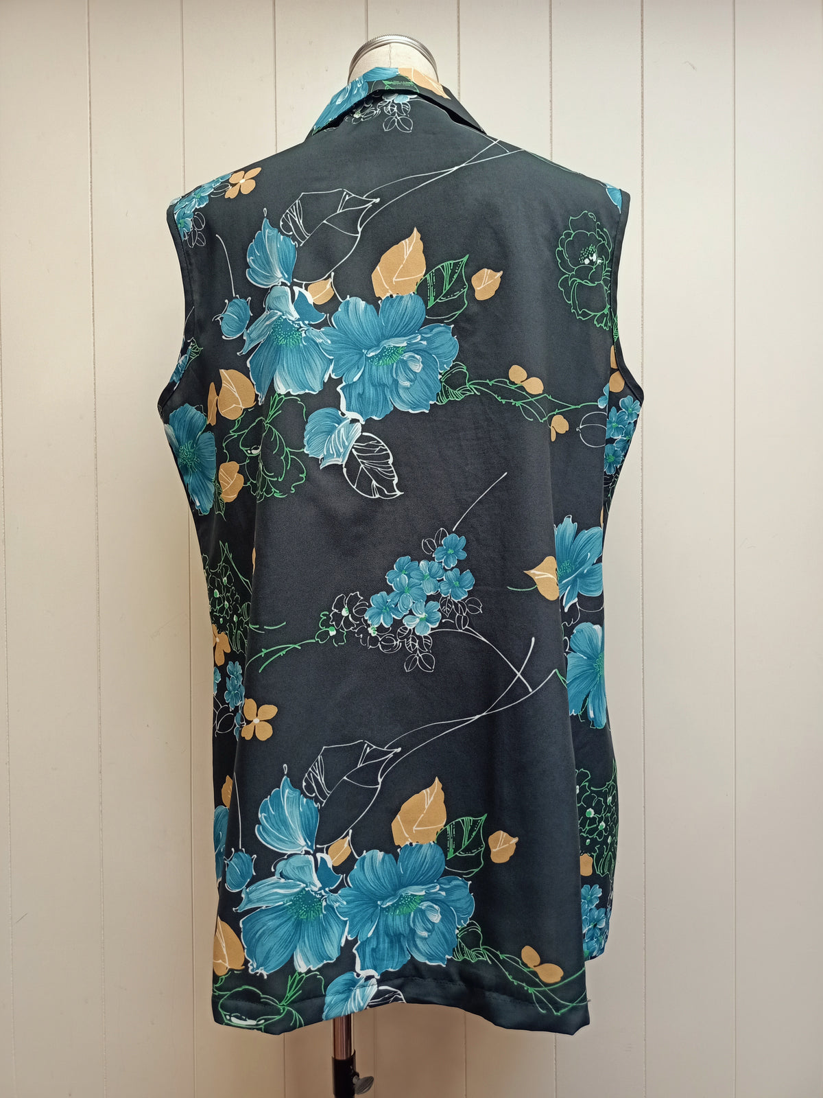 Vintage Lady Lichfield Green Floral Shirt