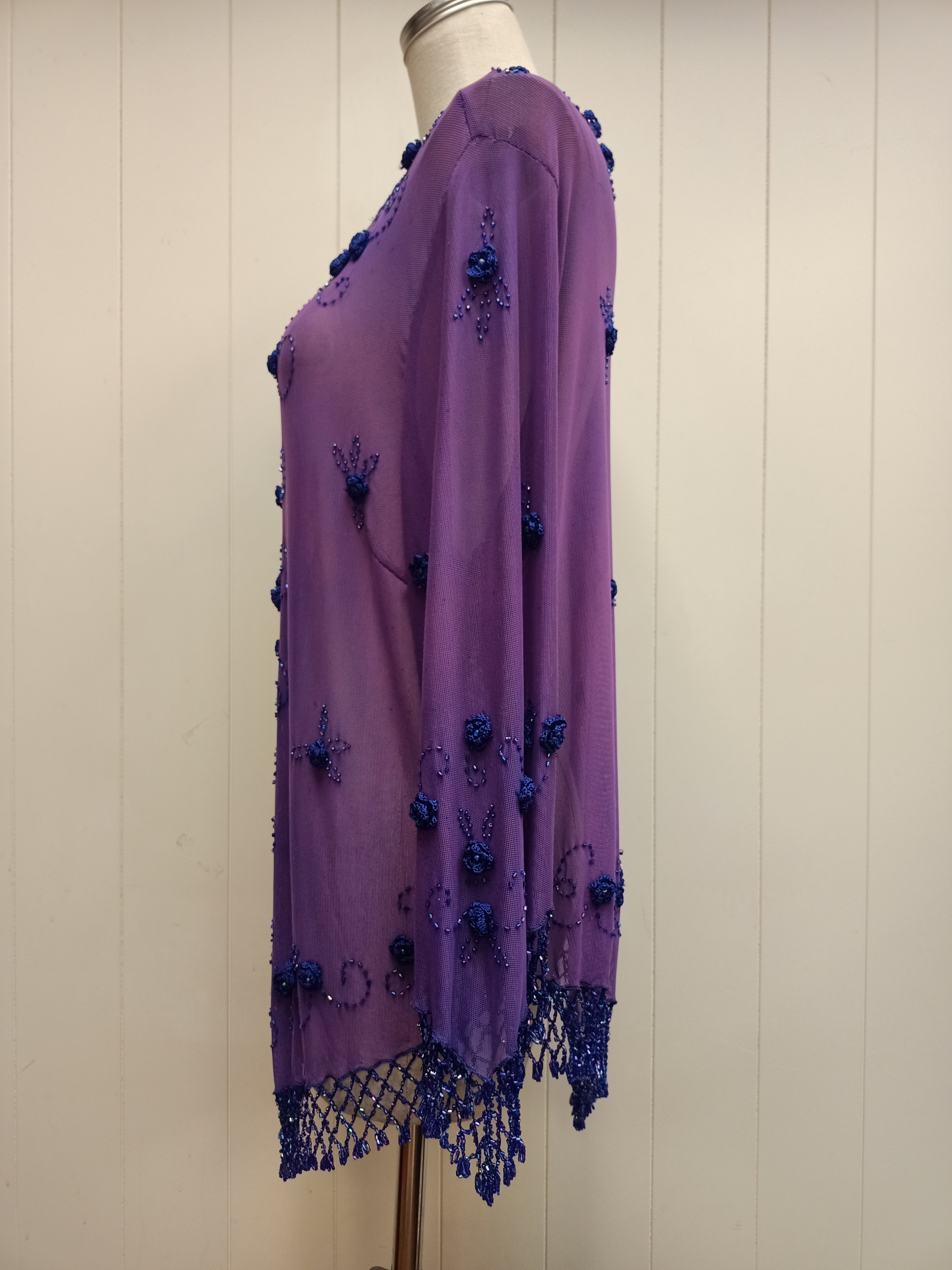 Vintage Mesh Bejeweled Cardigan