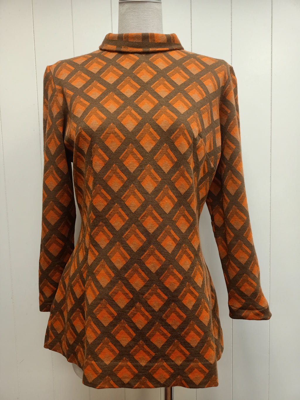 Vintage Orange Checkered Shirt
