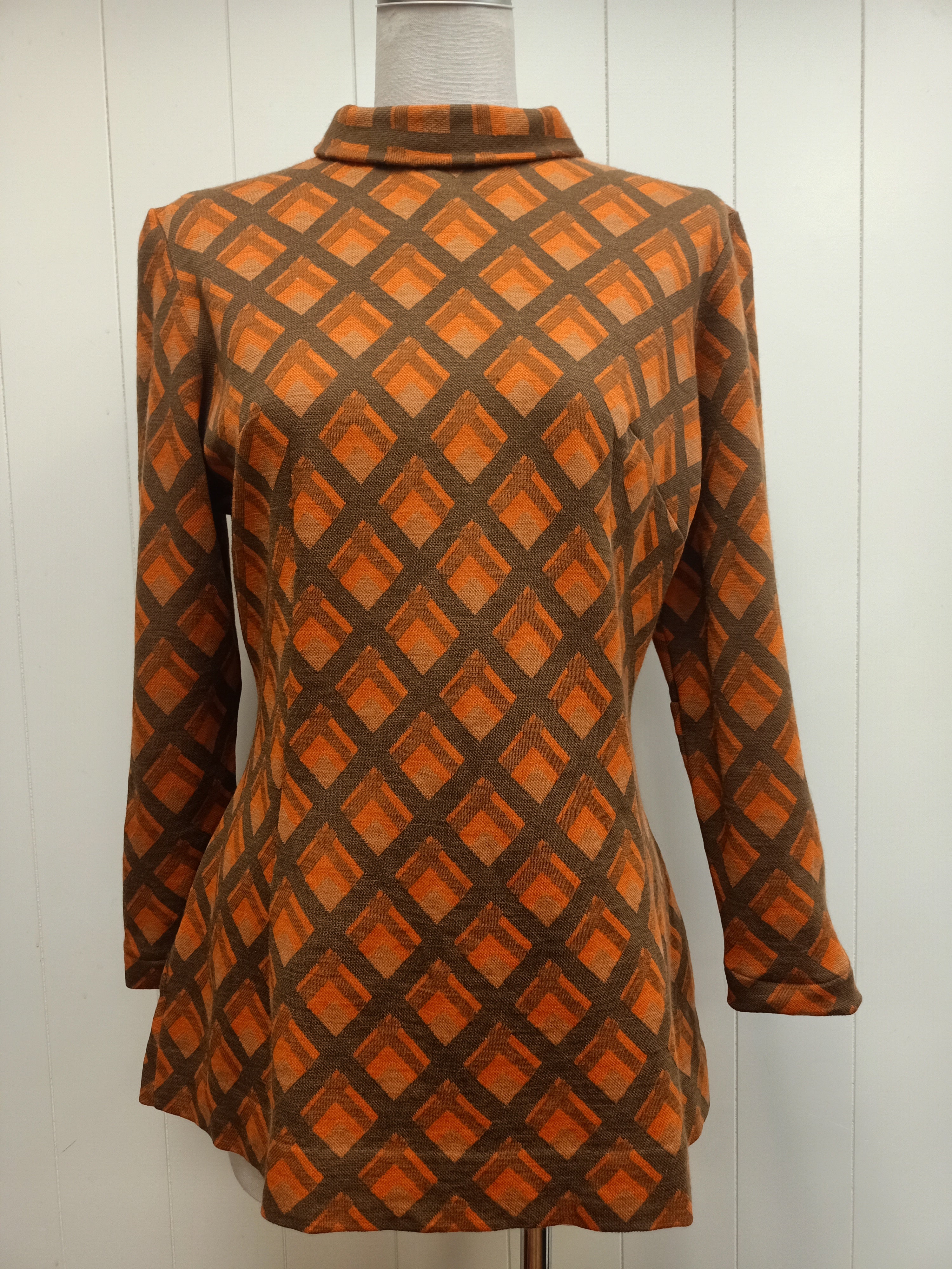 Vintage Orange Checkered Shirt