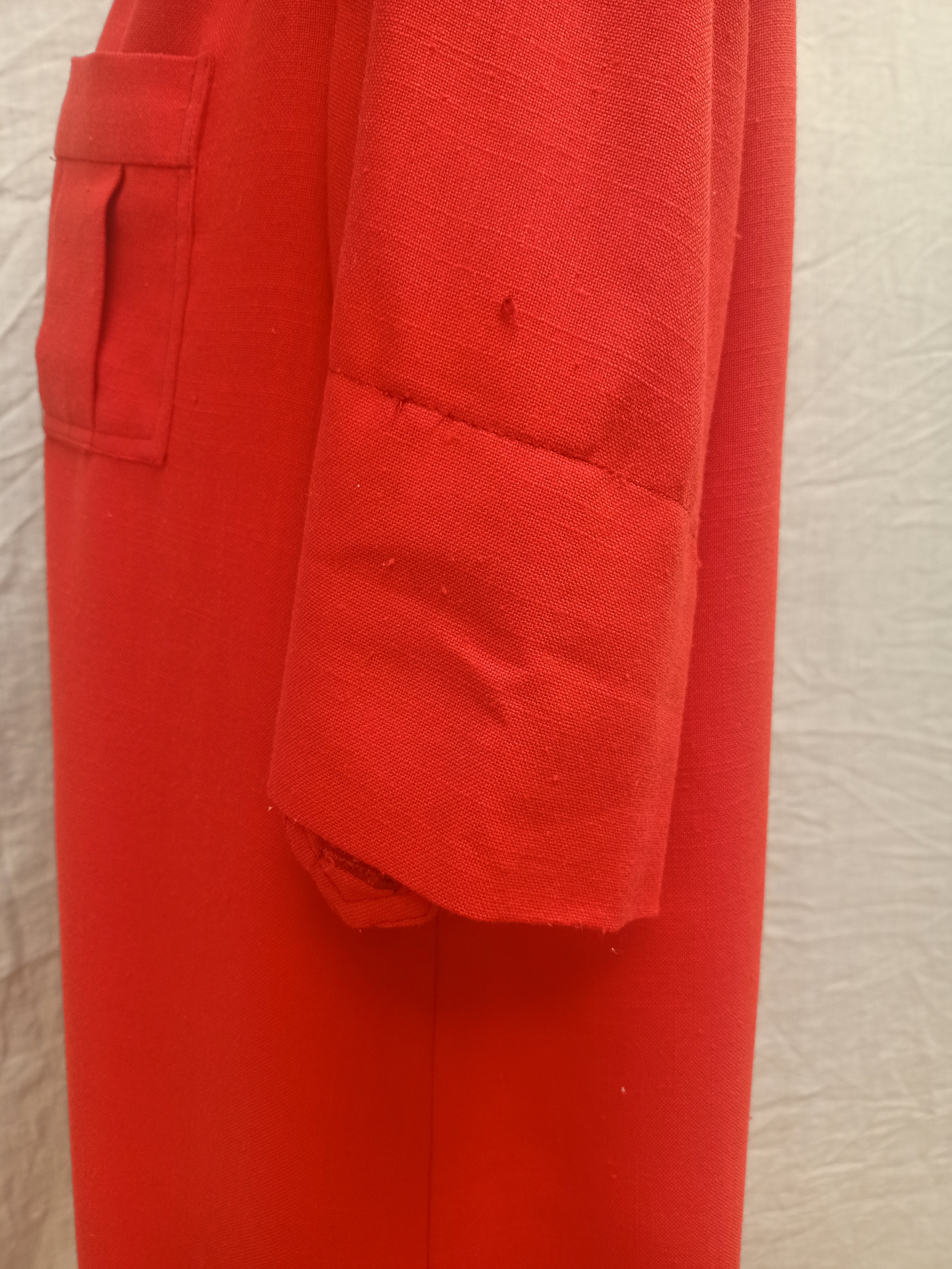 Vintage Red Button Up Dress