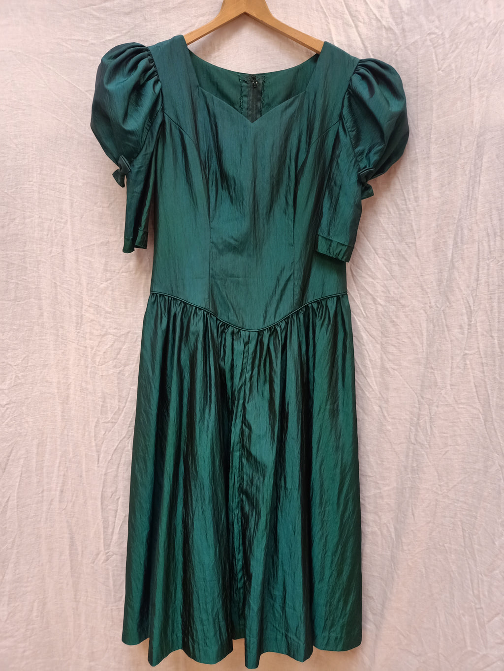 Vintage Satin Puff Dress