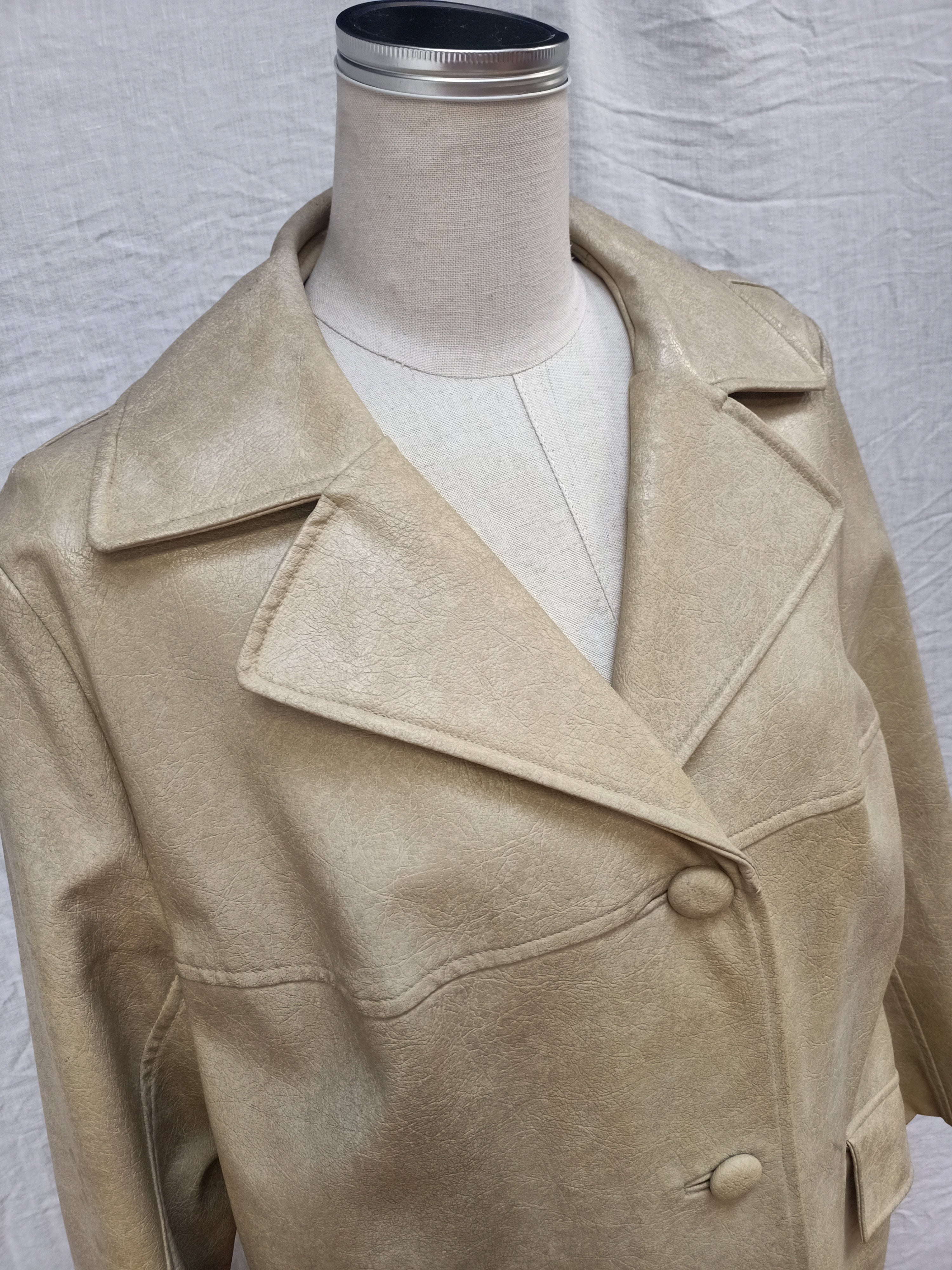 Vintage Faux Leather Coat
