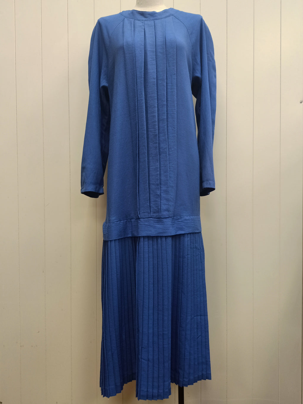Vintage Blue Drop Waist Dress