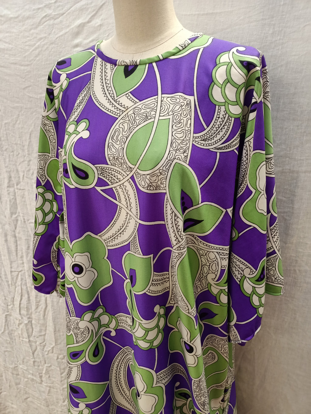 Vintage Green & Purple Dress