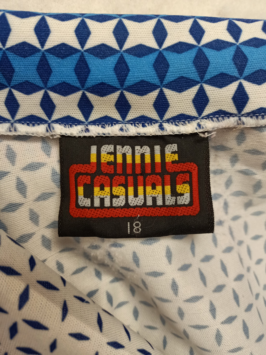 Vintage Jennie Casuals Border Dress