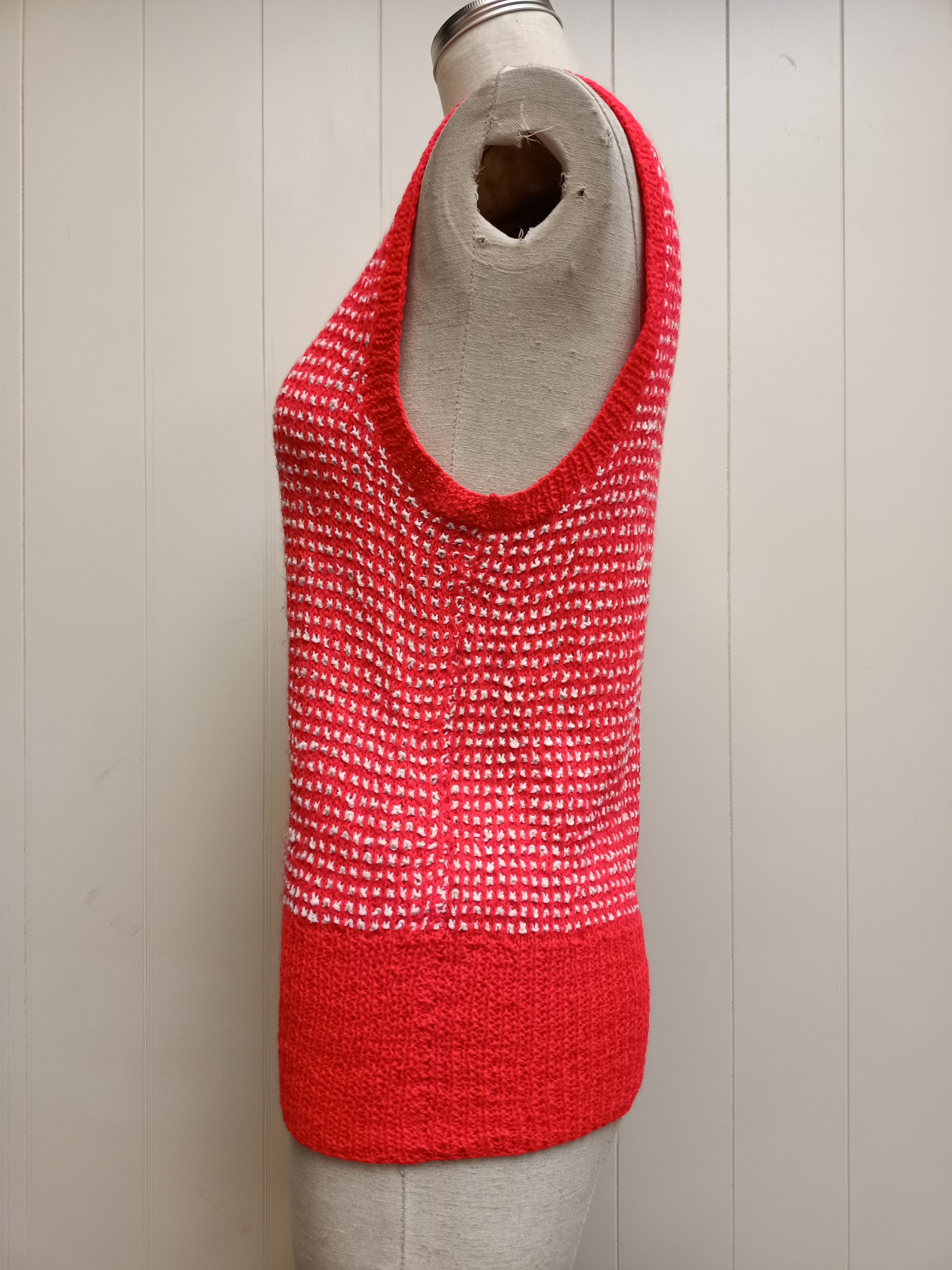 Vintage Two Tone Knit Vest