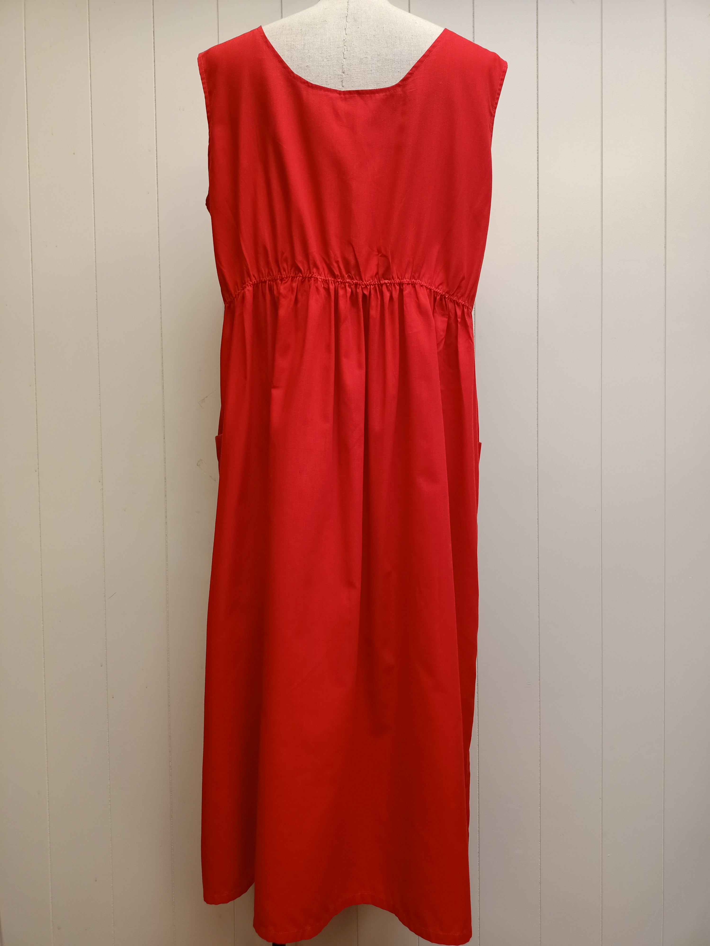 Vintage Red Loose Fit Dress