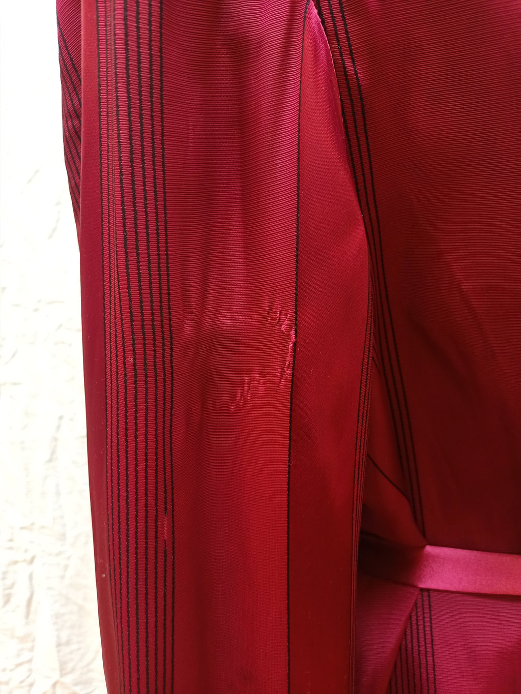 Vintage Striped Satin Robe