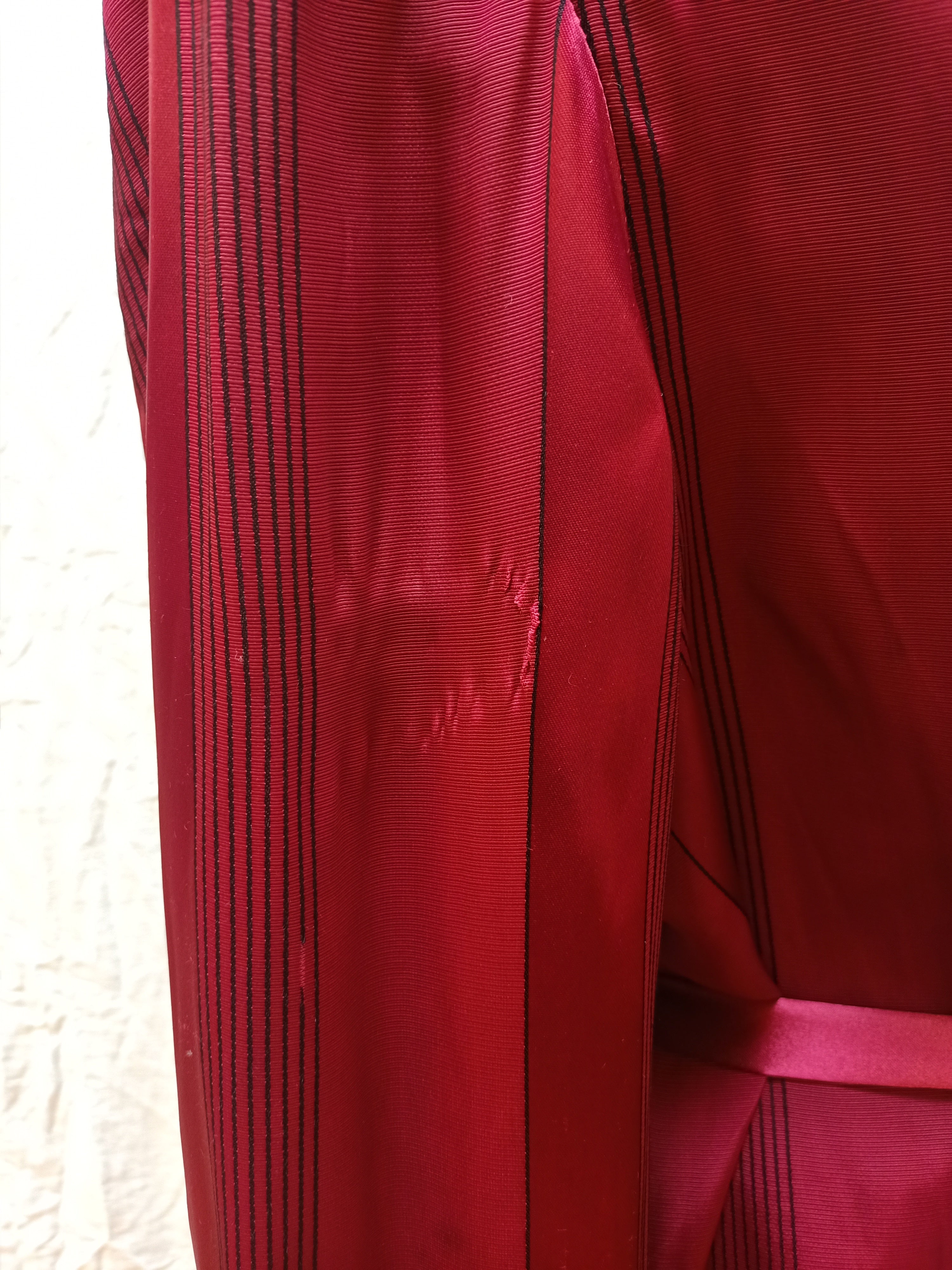 Vintage Striped Satin Robe