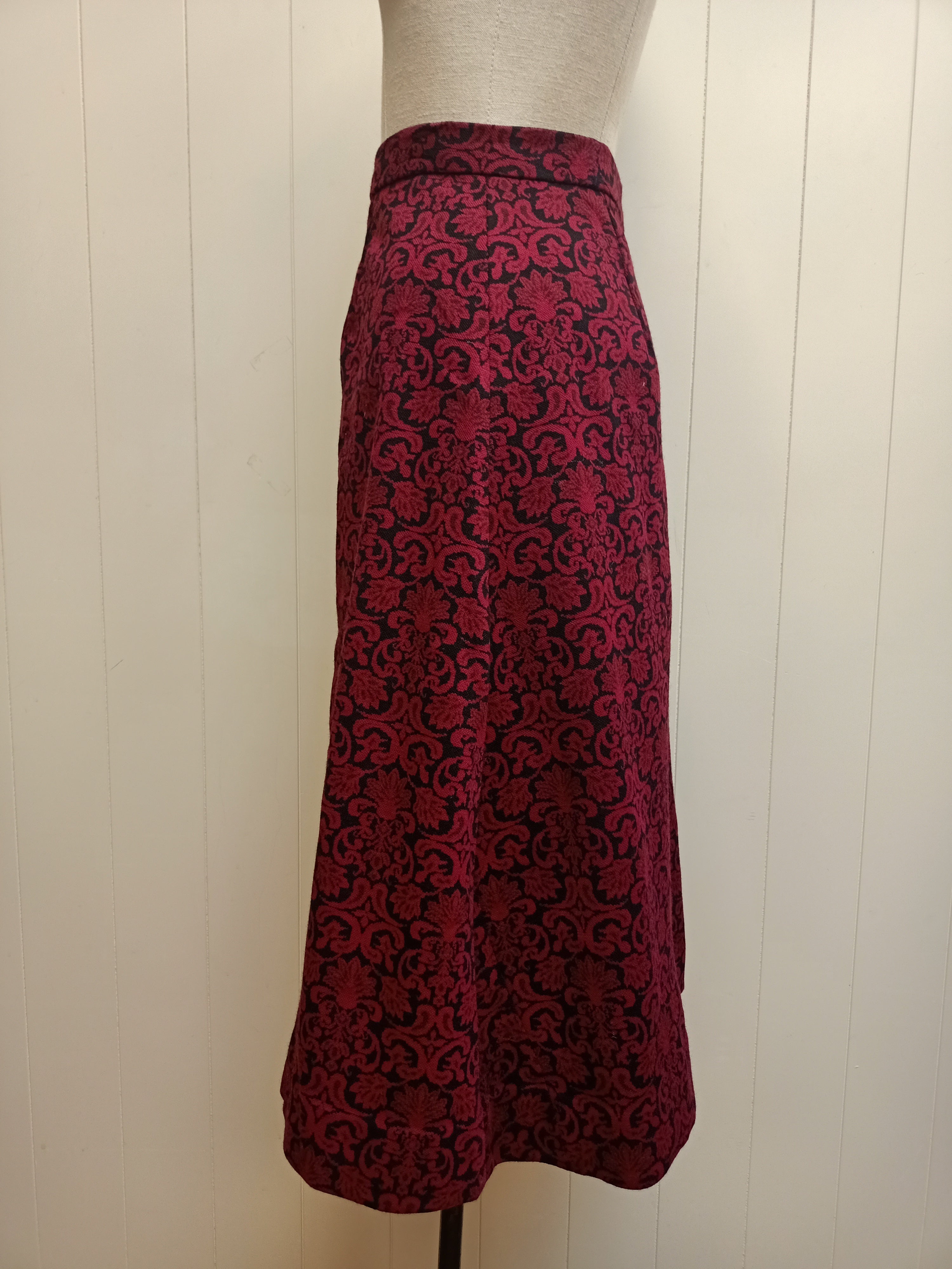 Vintage Damask Knit Skirt