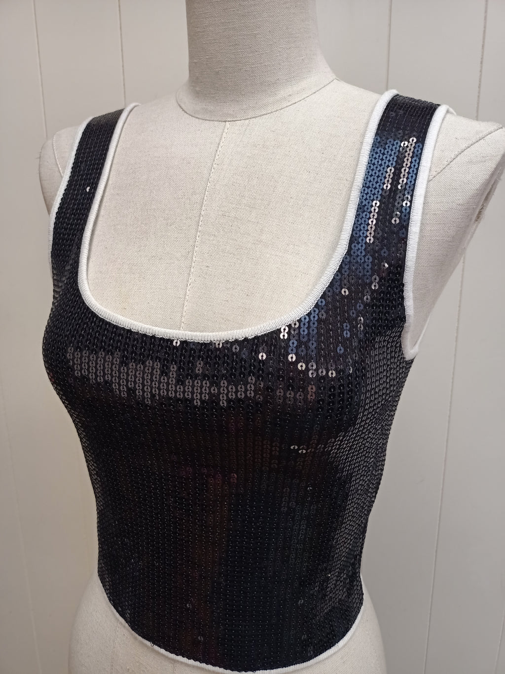 Sandro Black Sequins Shirt