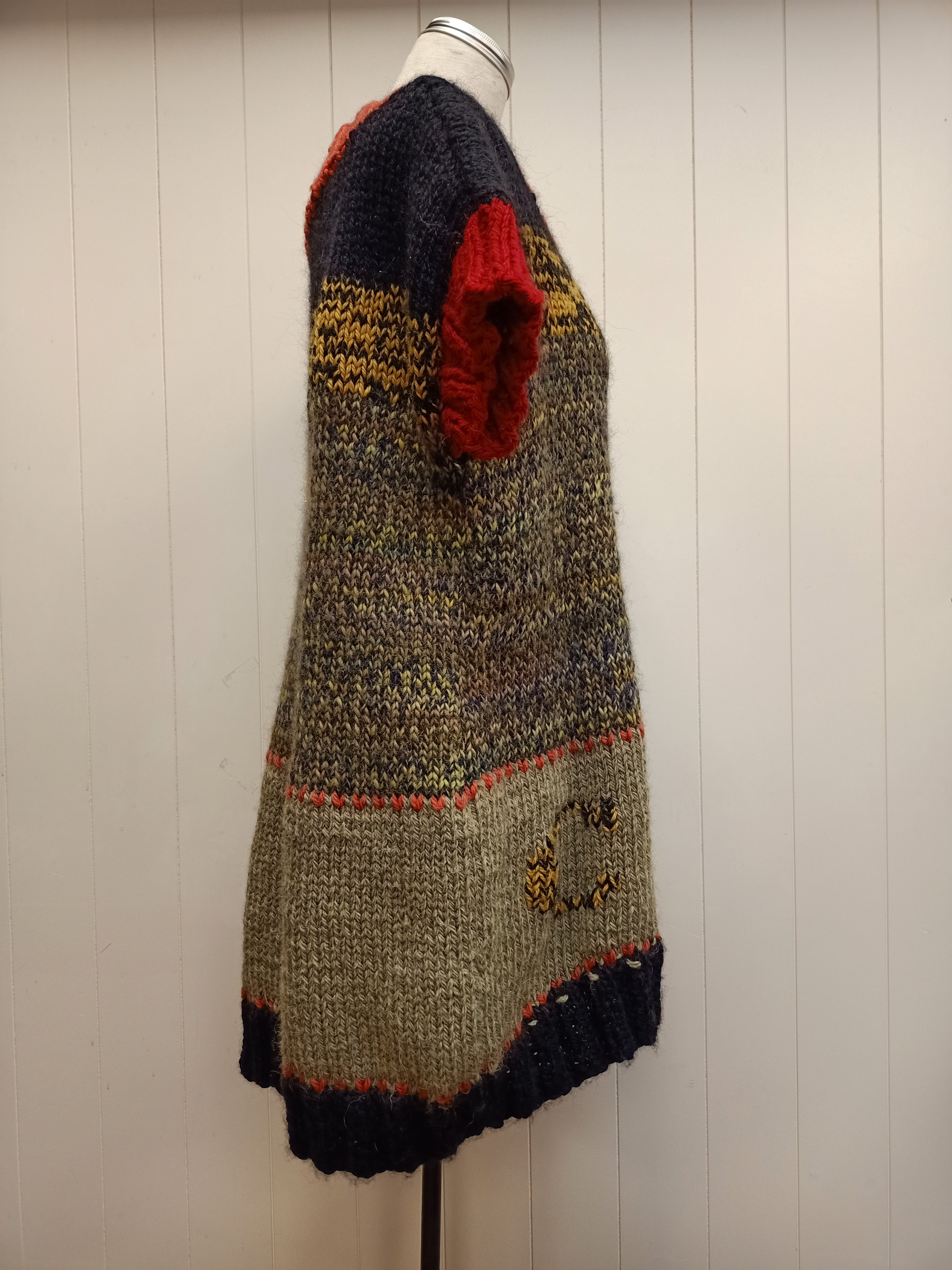 Vintage Cat Knit Sweater Shirt