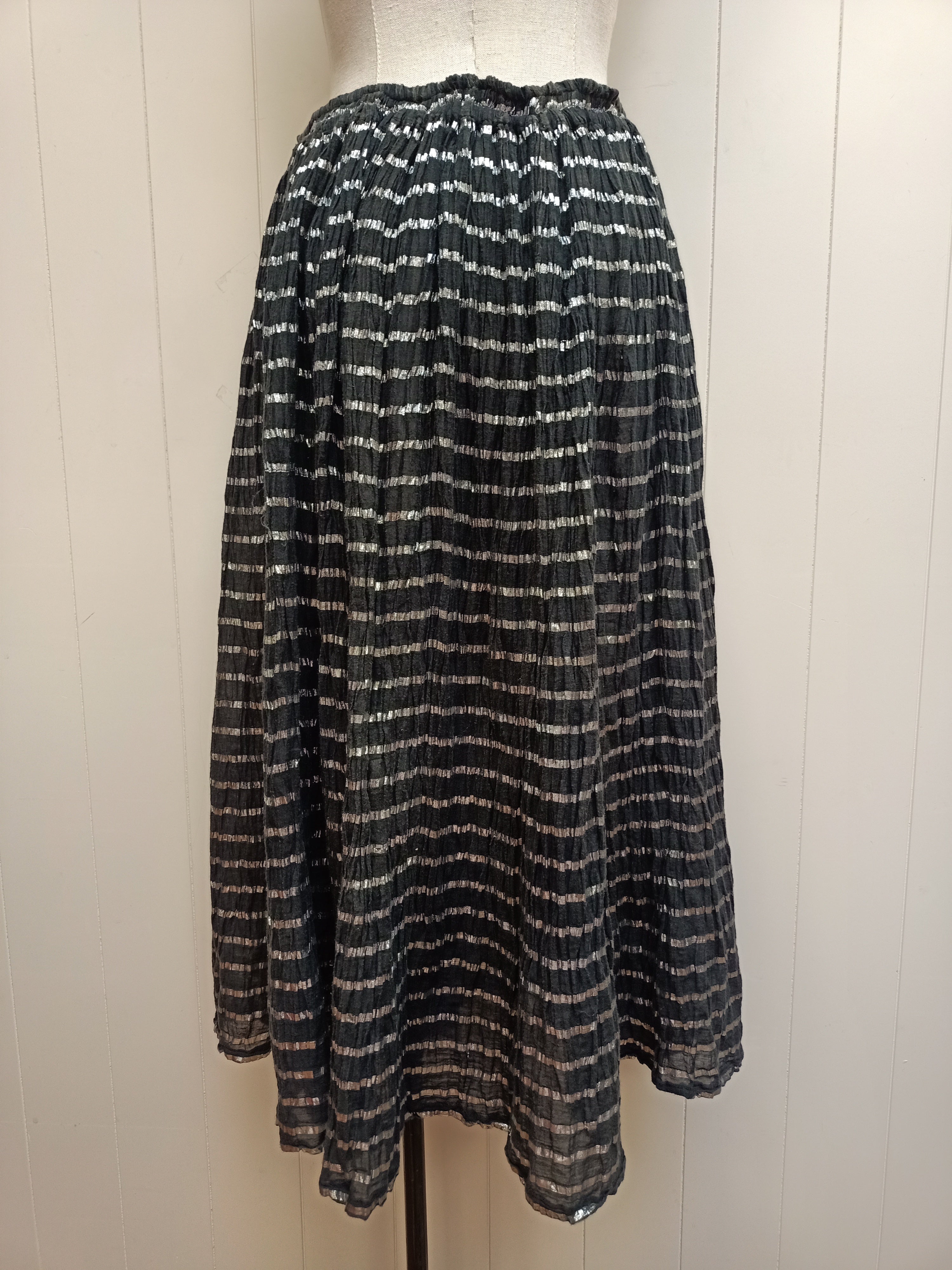 Vintage Silver Striped Skirt