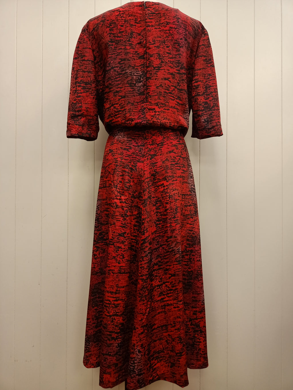 Vintage Red Ripple Dress