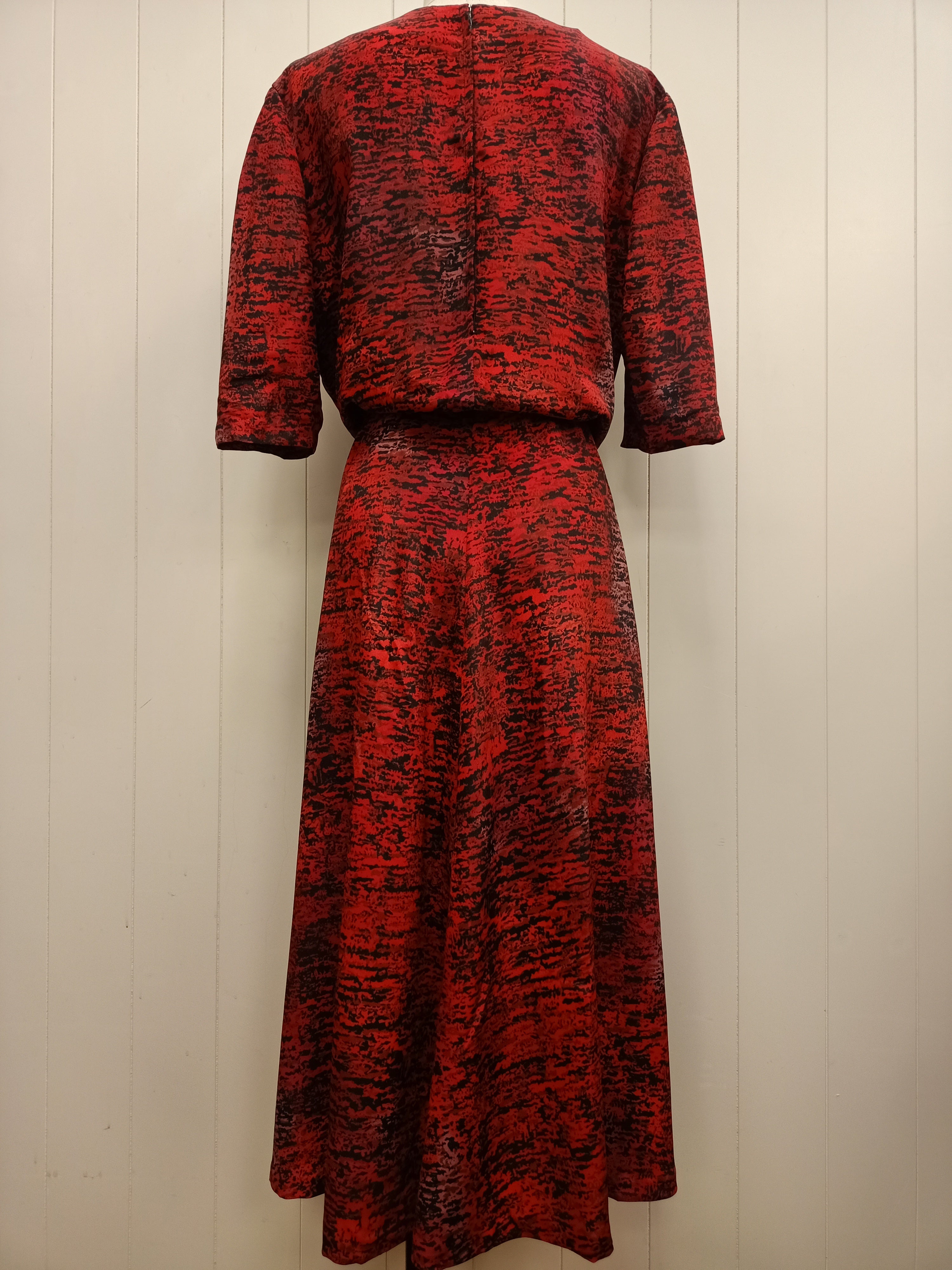 Vintage Red Ripple Dress