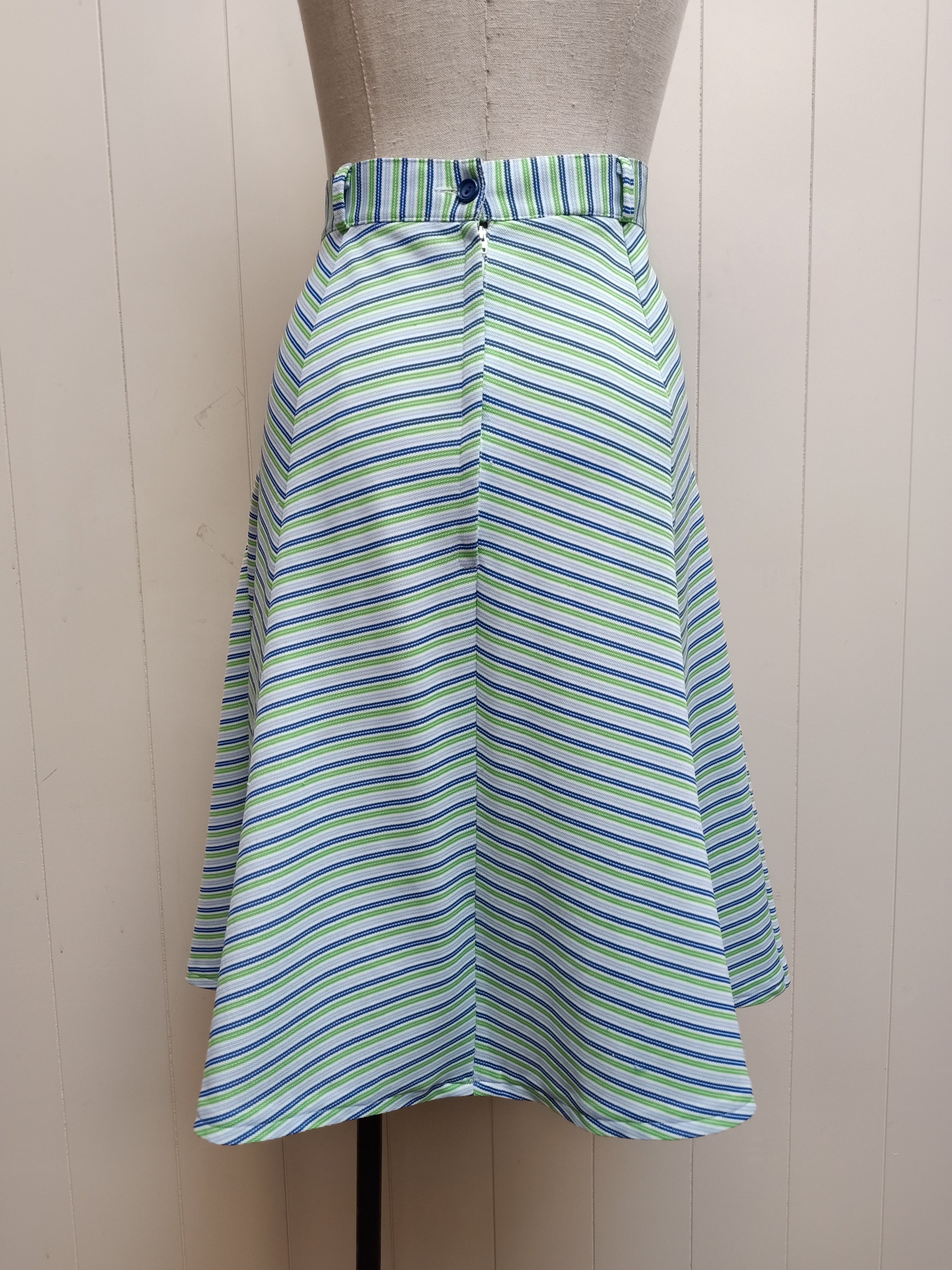 Vintage Panel Striped  Skirt