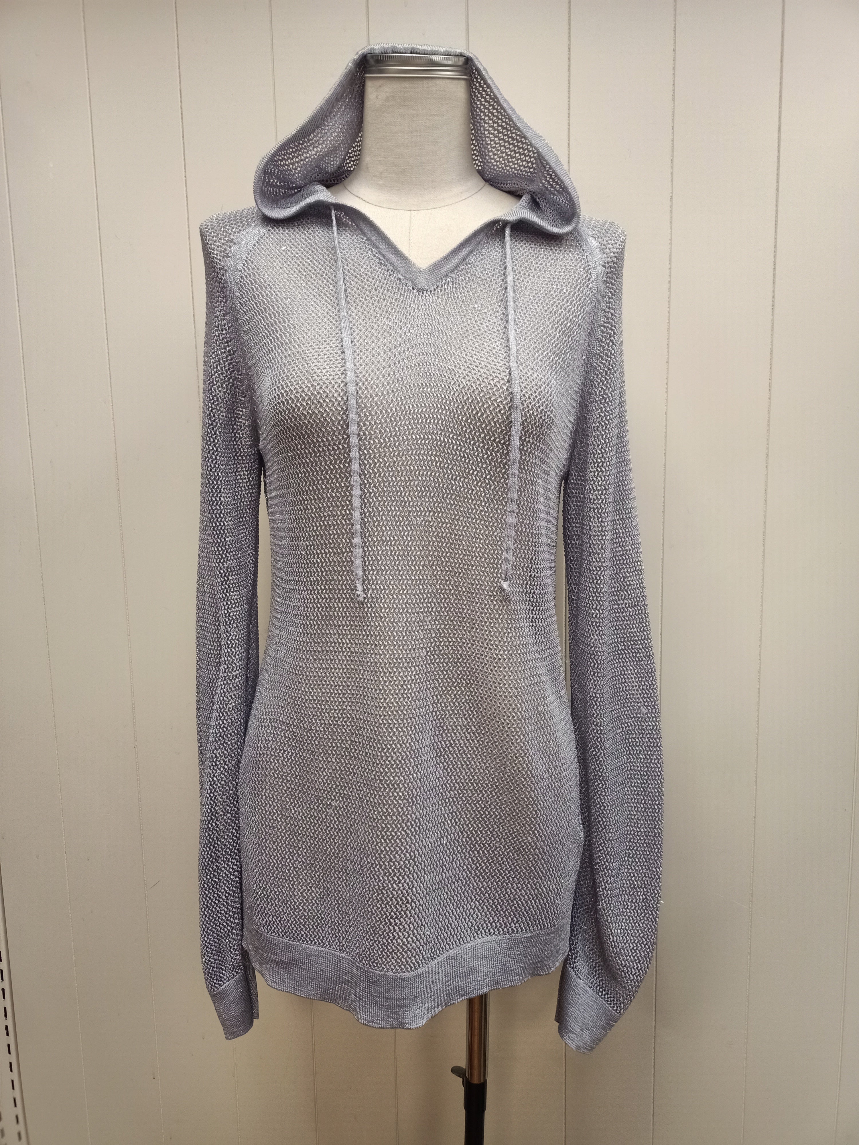 Zafina Silver Knit Hoodie