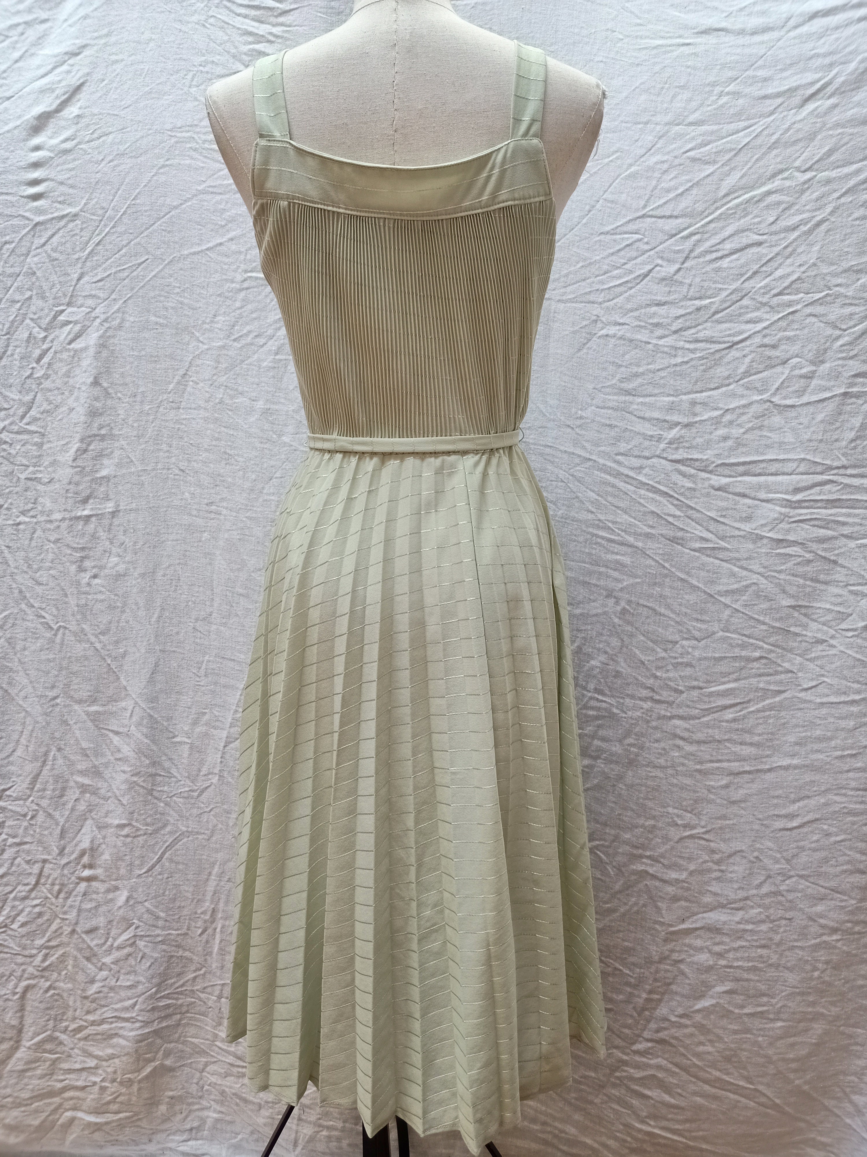 Vintage Sage Striped Dress