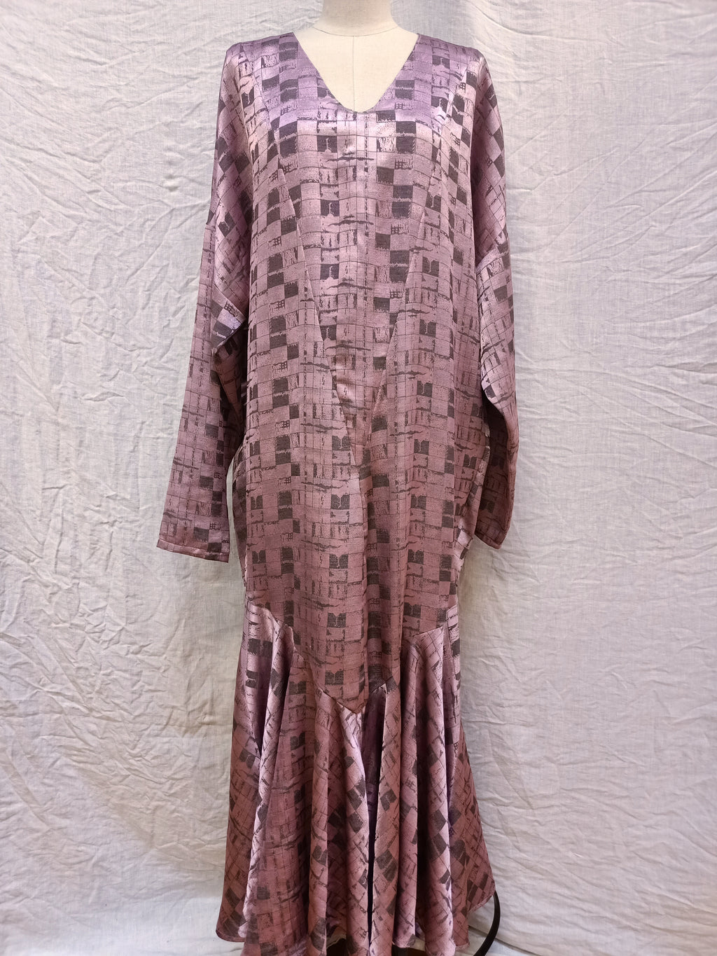 Vintage Textured Satin Dress