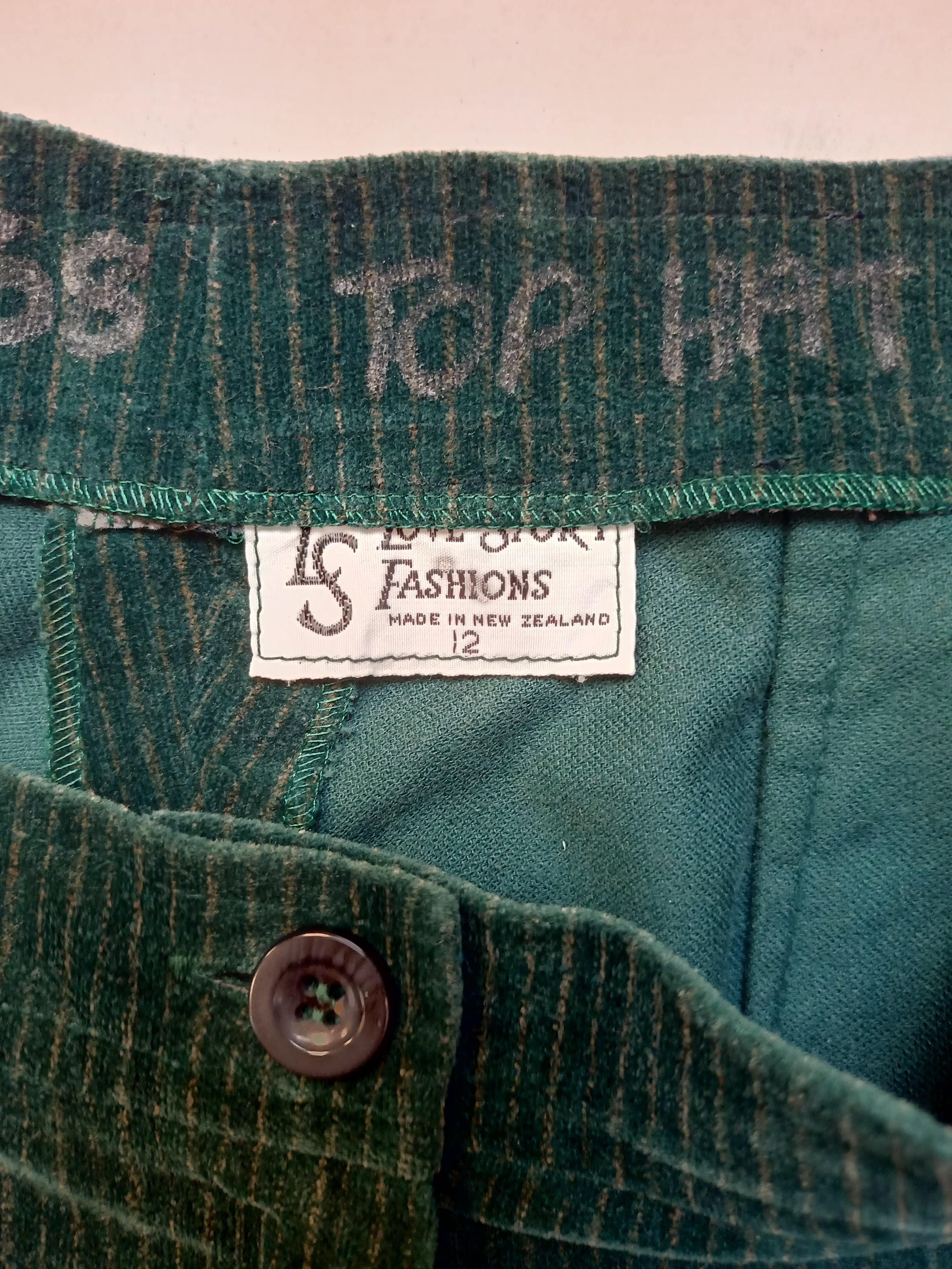 Vintage Striped Velvet Pants