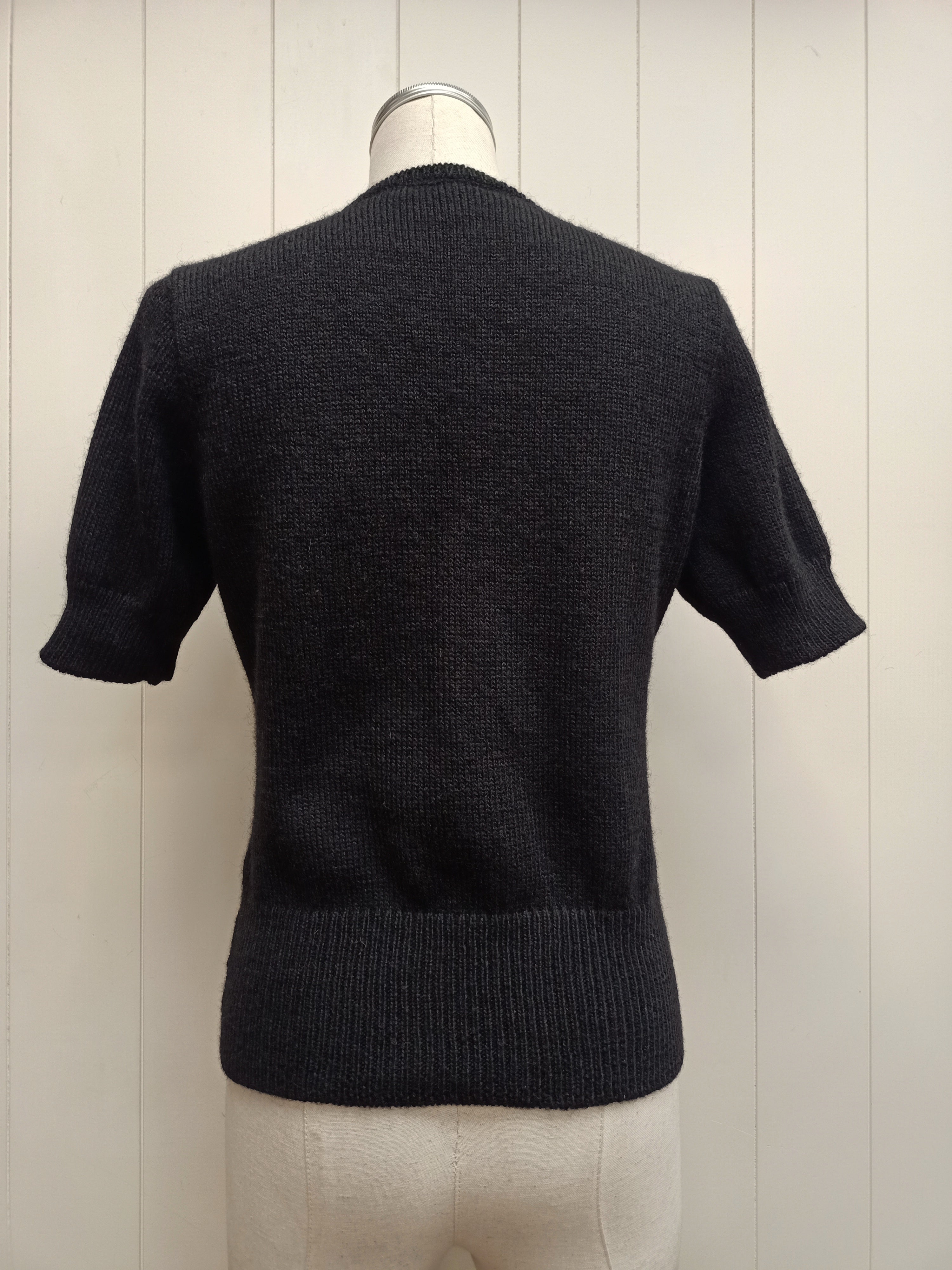 Vintage Black Knit Shirt