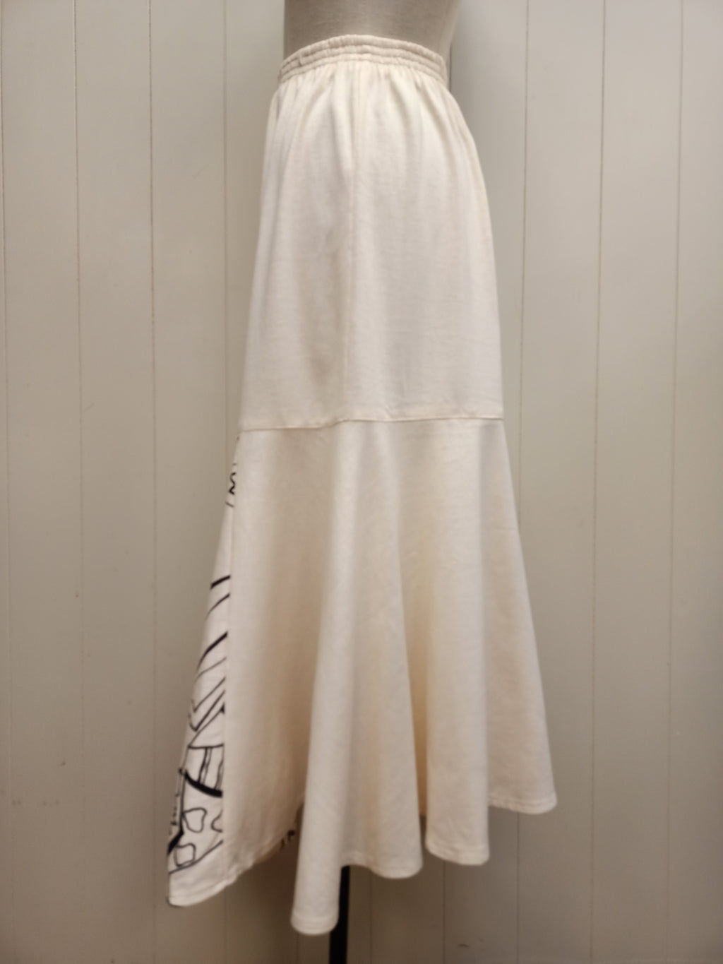 Vintage Abstract Flounce Skirt