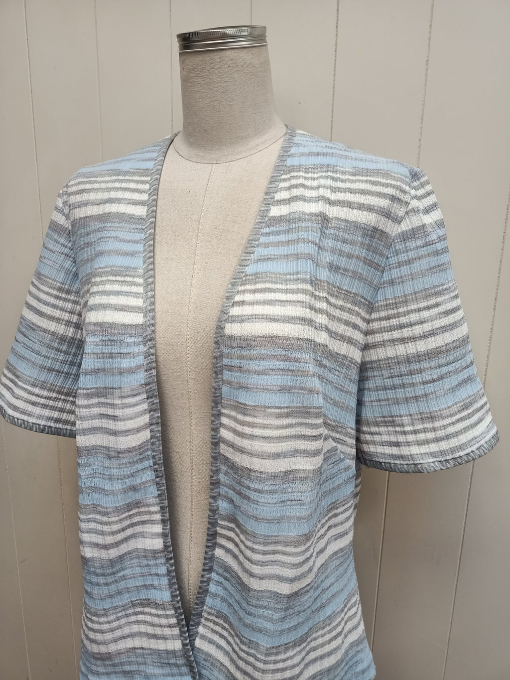 Vintage Blue Striped Shrug