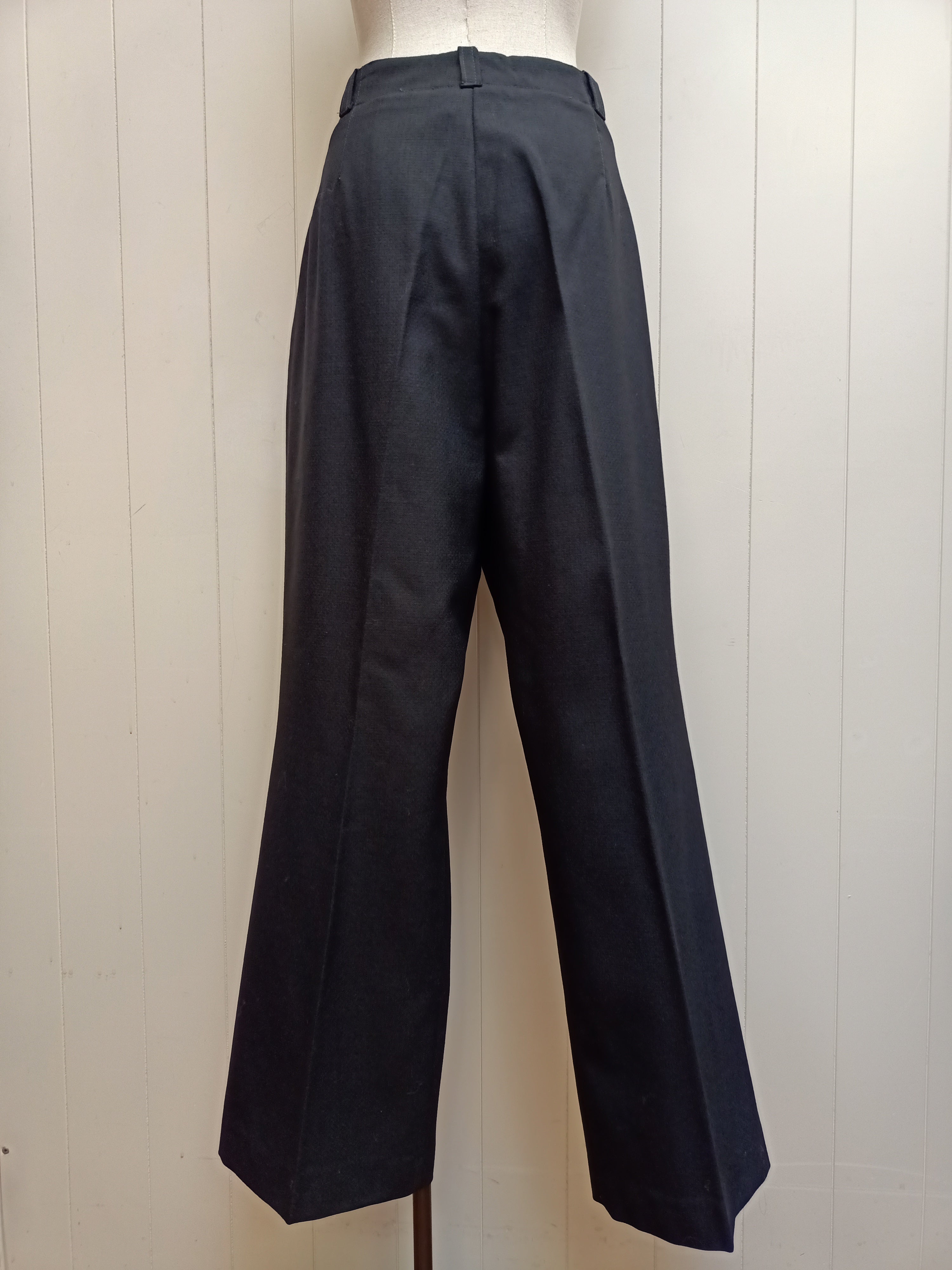 Vintage Mens High Waist Black Pants