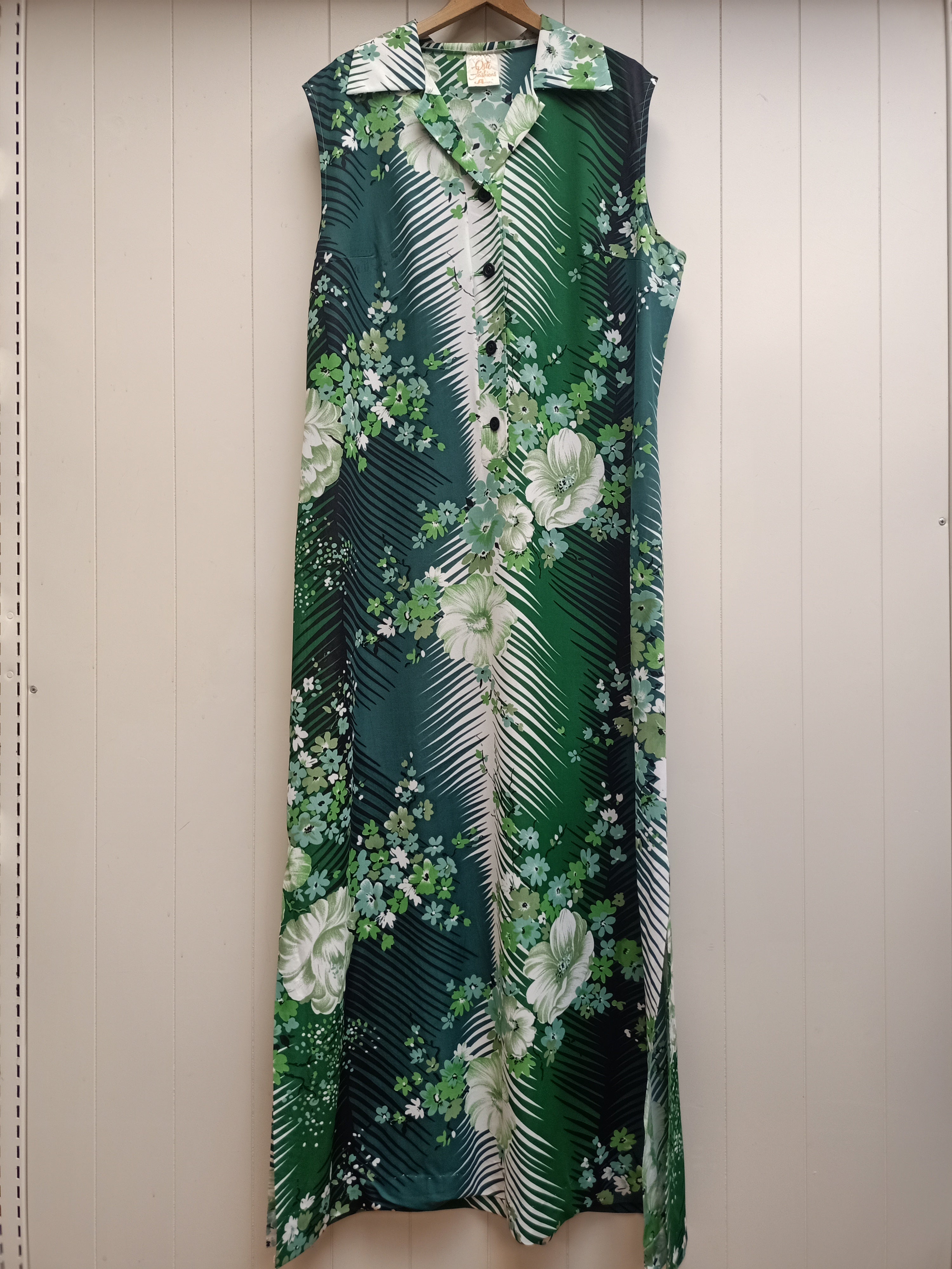 Vintage Osti Fashions Palm Dress