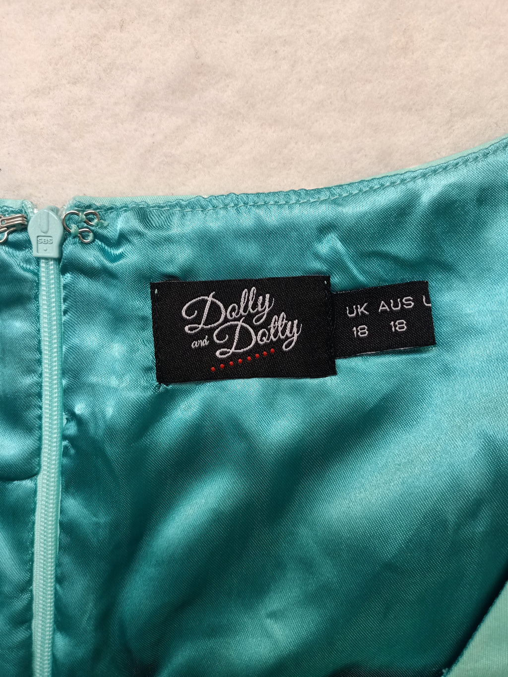 Dolly and Dotty Mint Polka Dot Dress