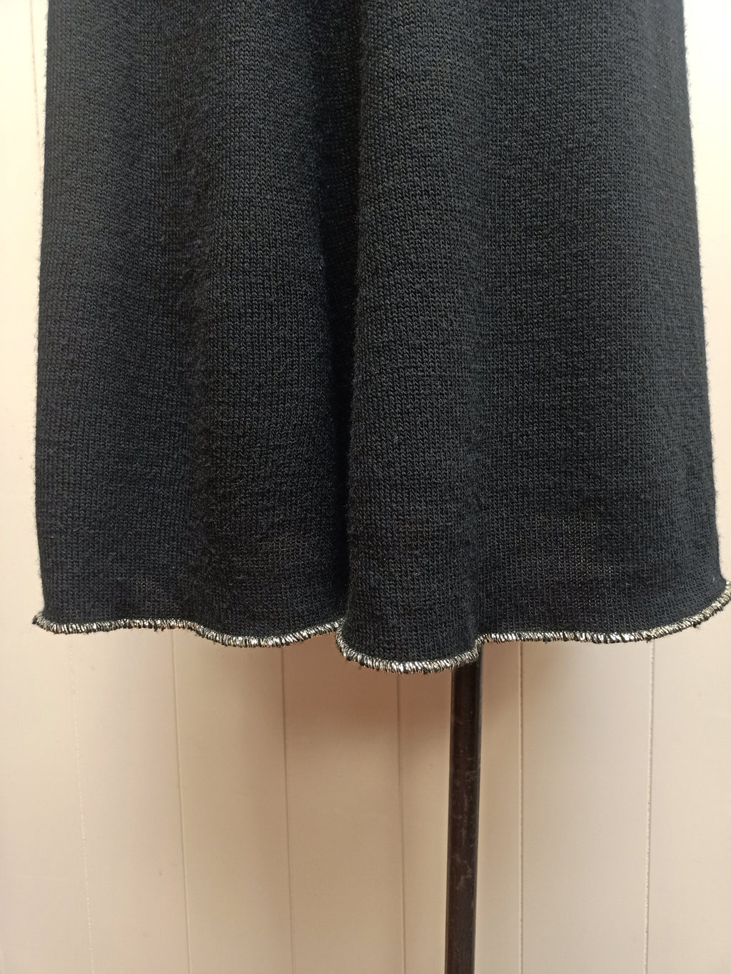 Vintage Black Gold Knit Skirt