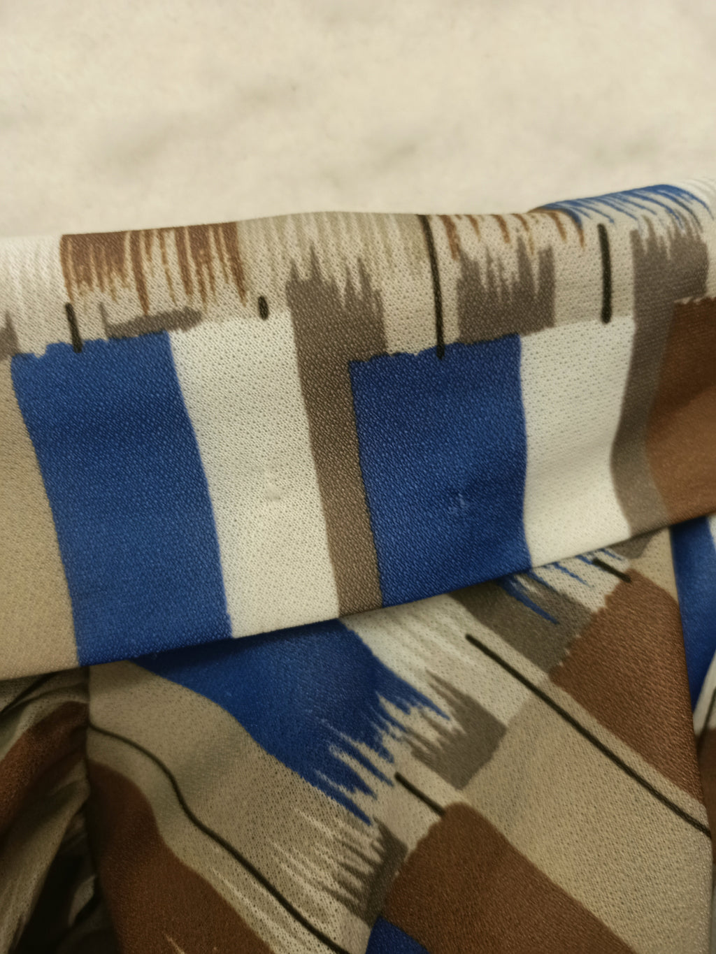 Vintage Debra-Lee Striped Border Dress