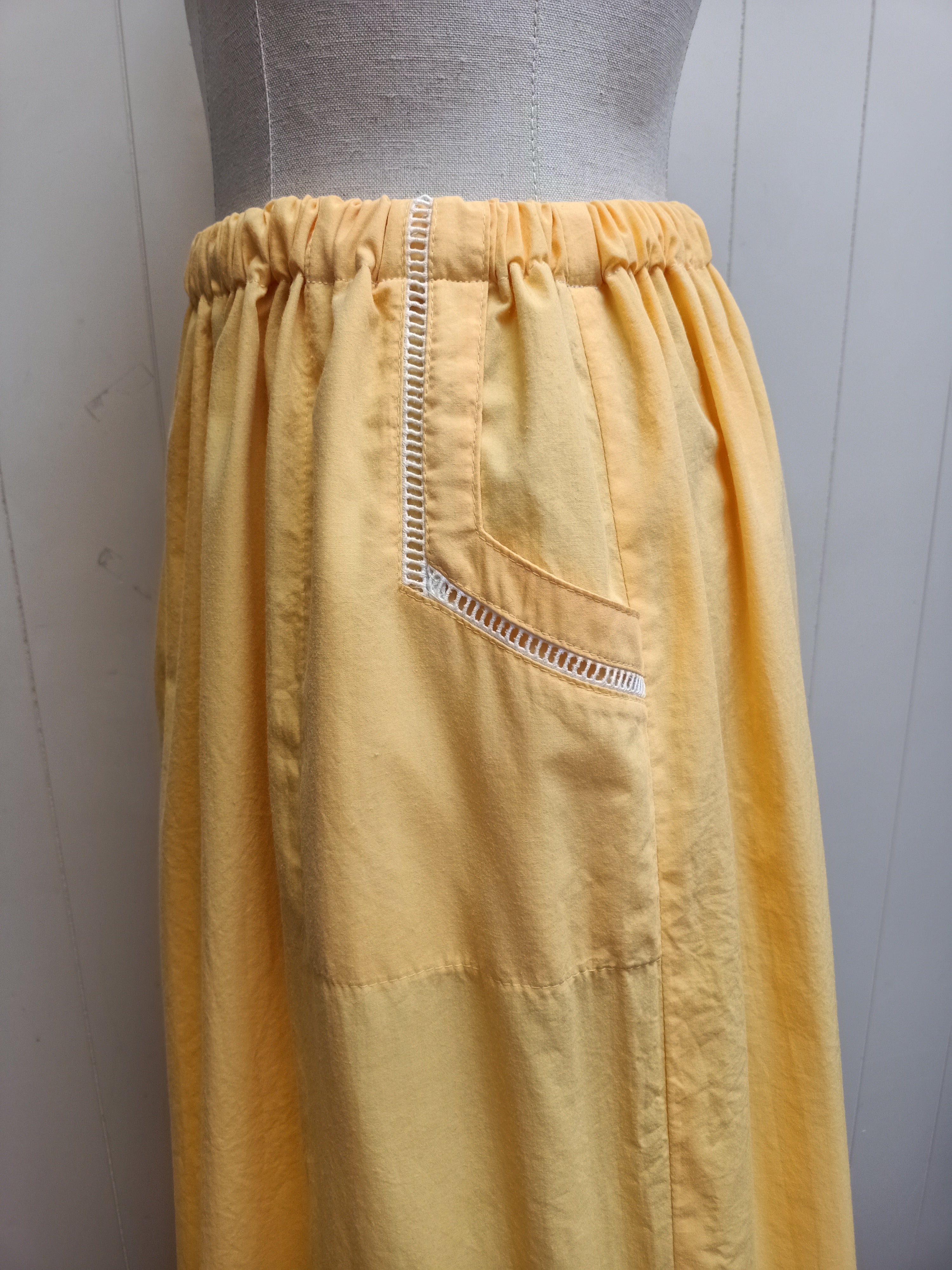 Vintage Yellow Lattice Skirt