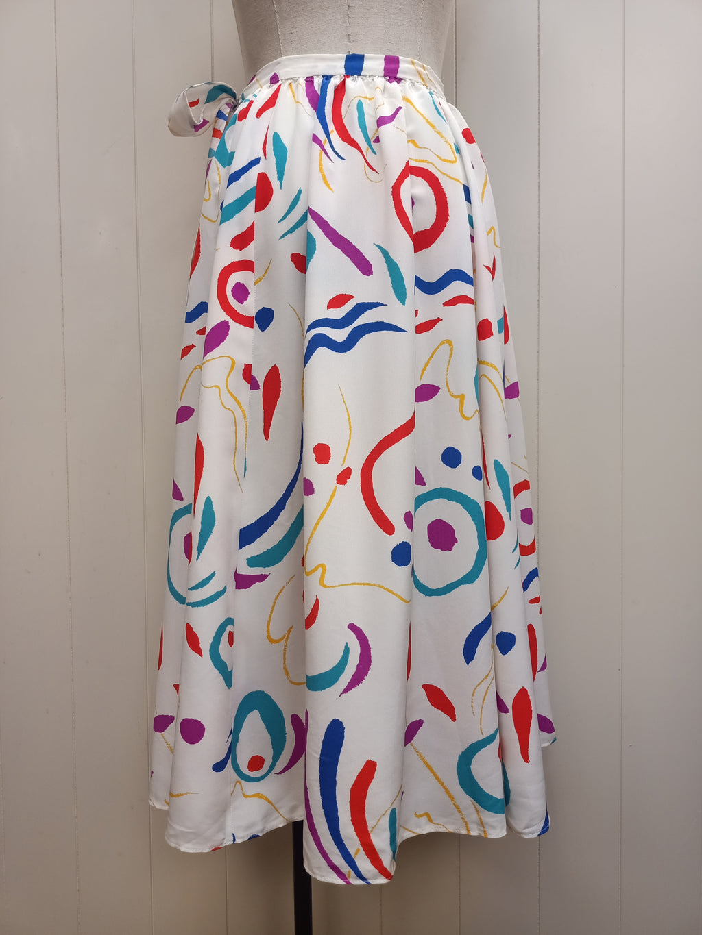 Vintage Abstract Squiggles Skirt