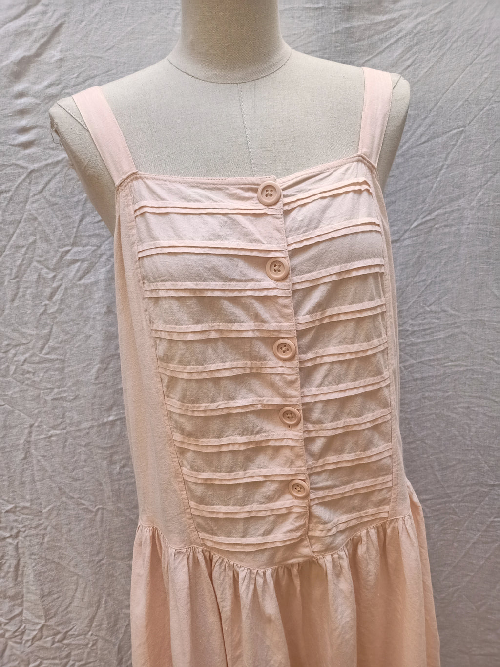 Vintage Peach Cotton Dress