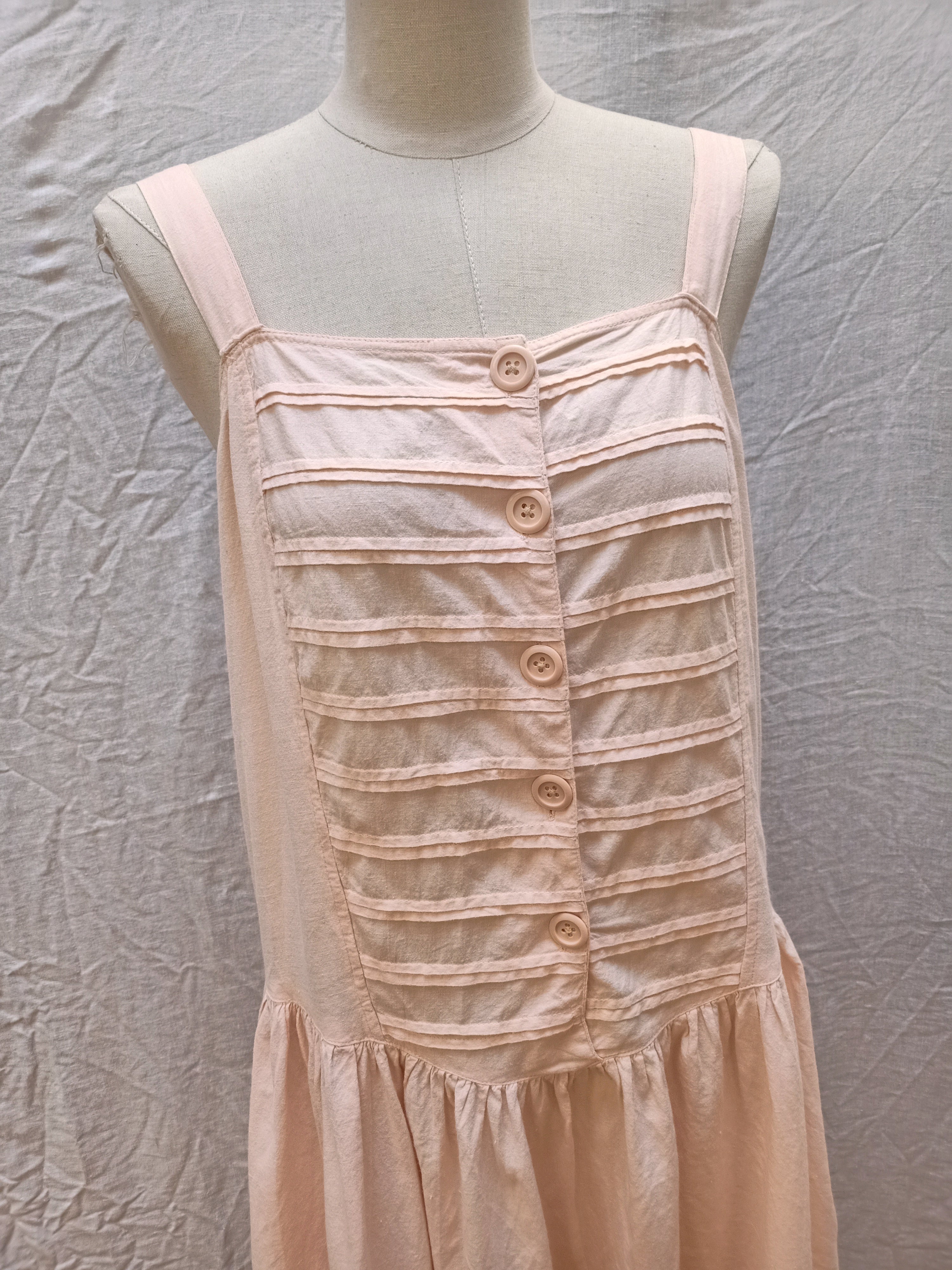 Vintage Peach Cotton Dress