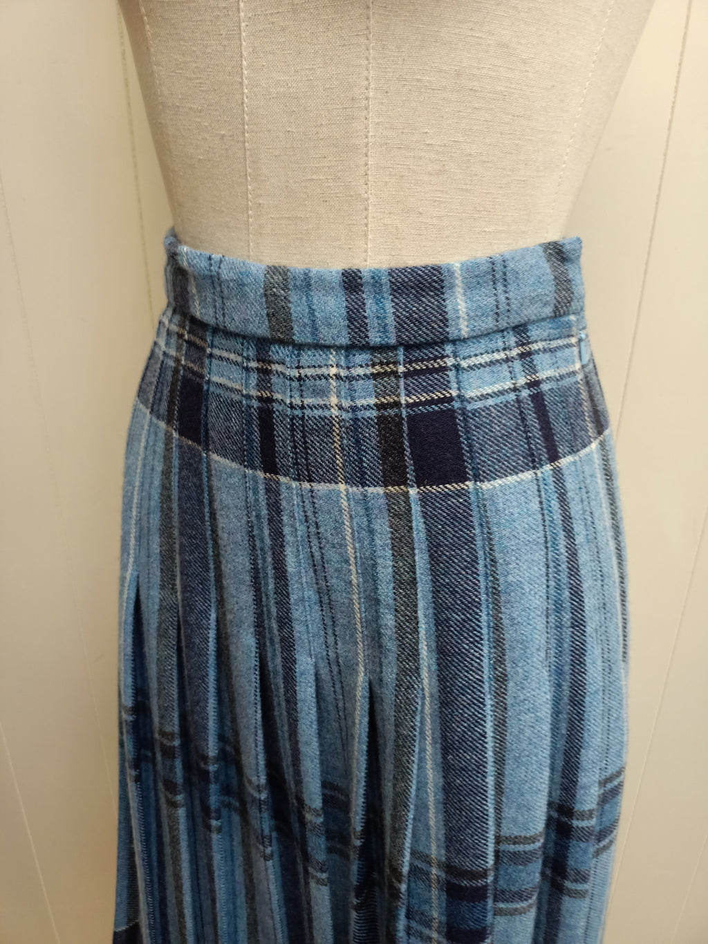 Vintage Dunedin Blue Plaid Skirt