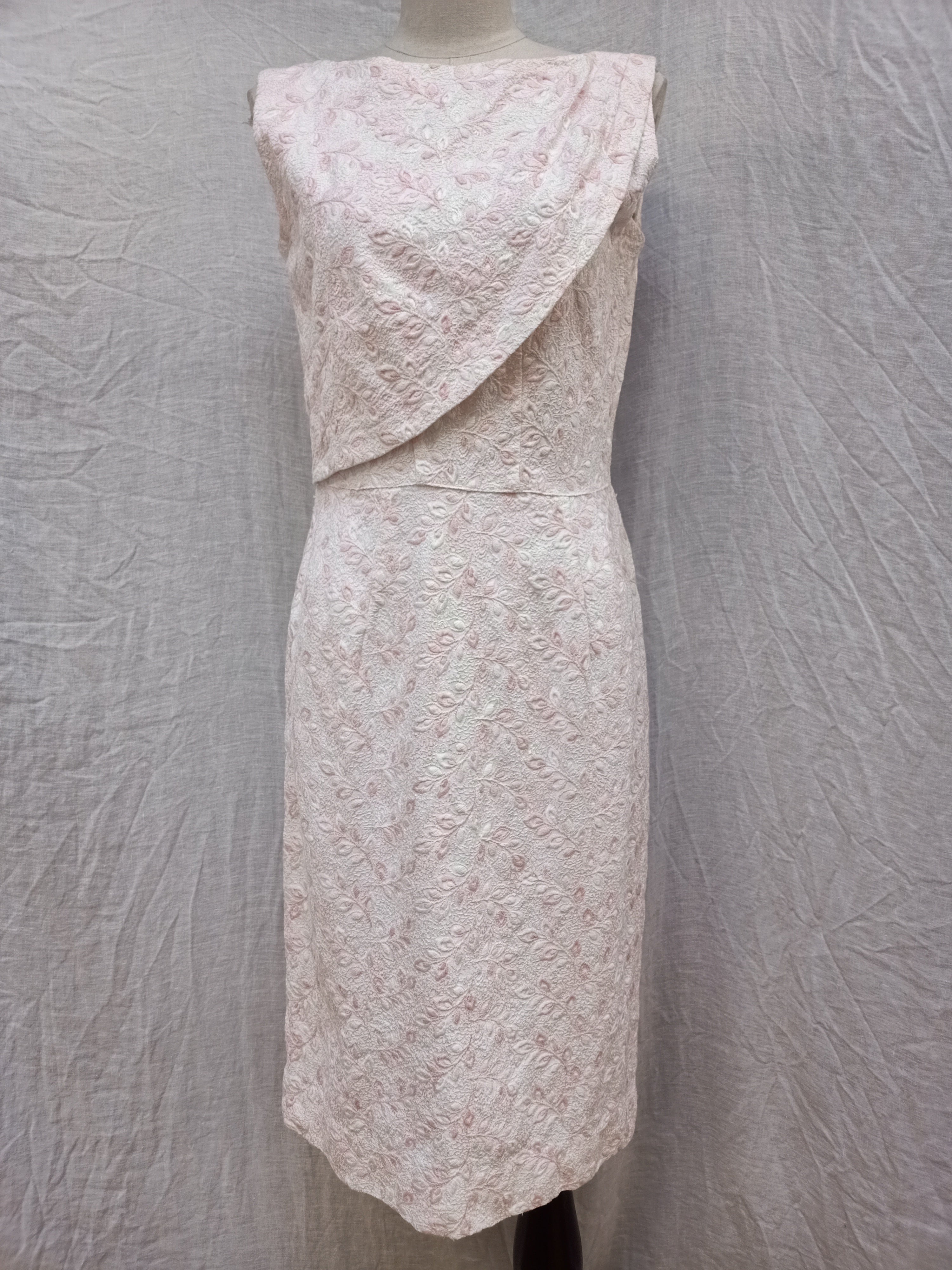 Vintage Pink Jacquard Dress