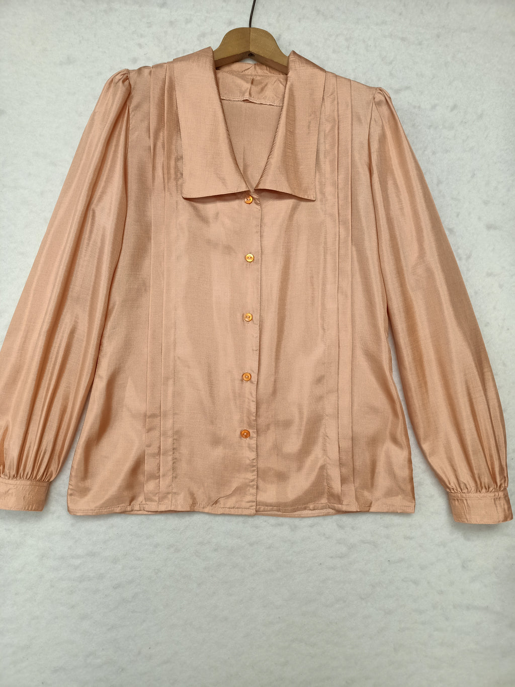 Vintage Apricot Satin Shirt
