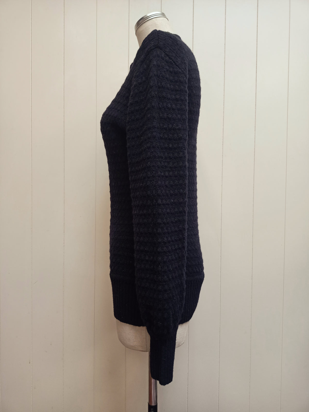 Vintage Black Textured Sweater