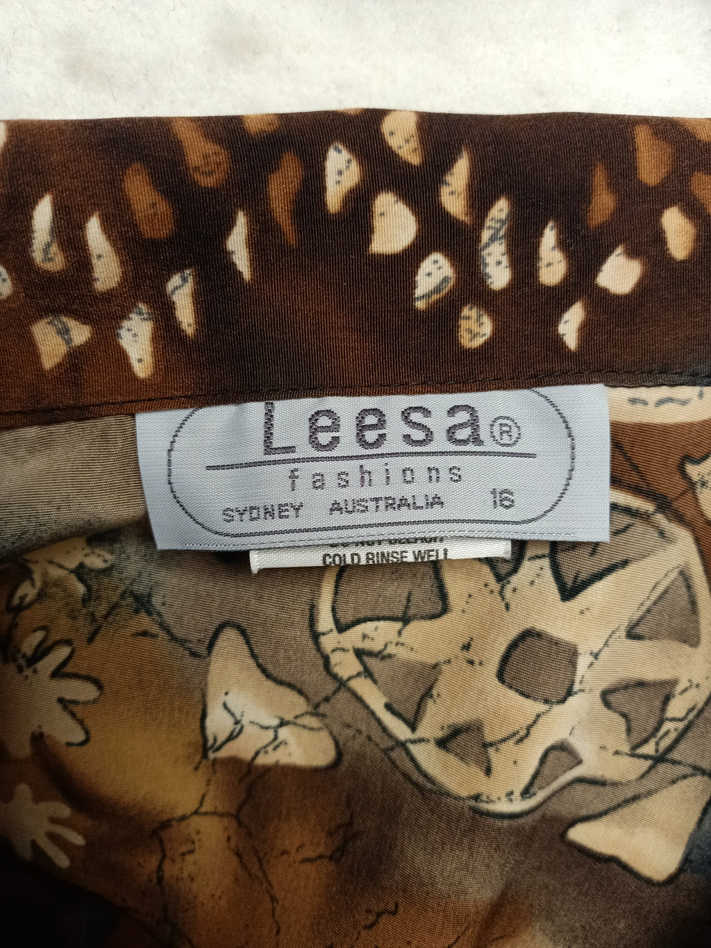 Vintage Leesa Brown Shirt