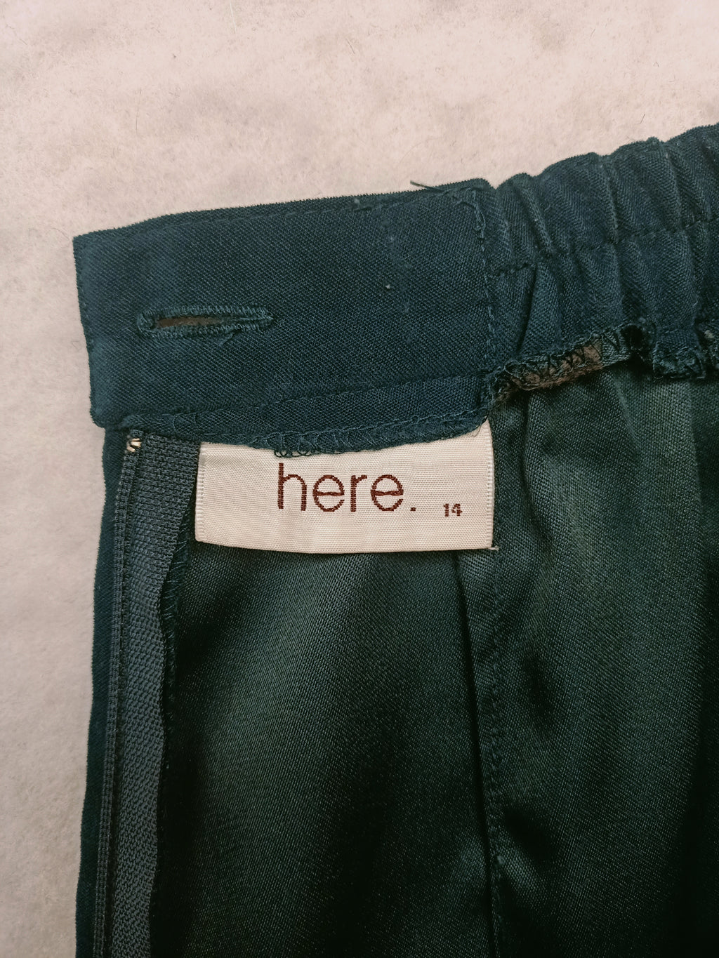 Vintage Deep Emerald Pencil Skirt