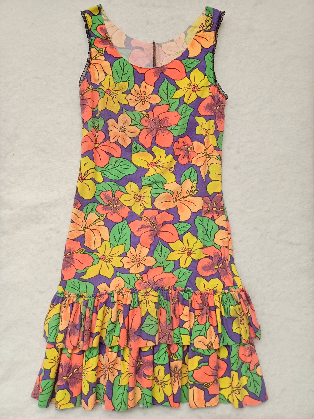 Vintage Fluro Floral Dress