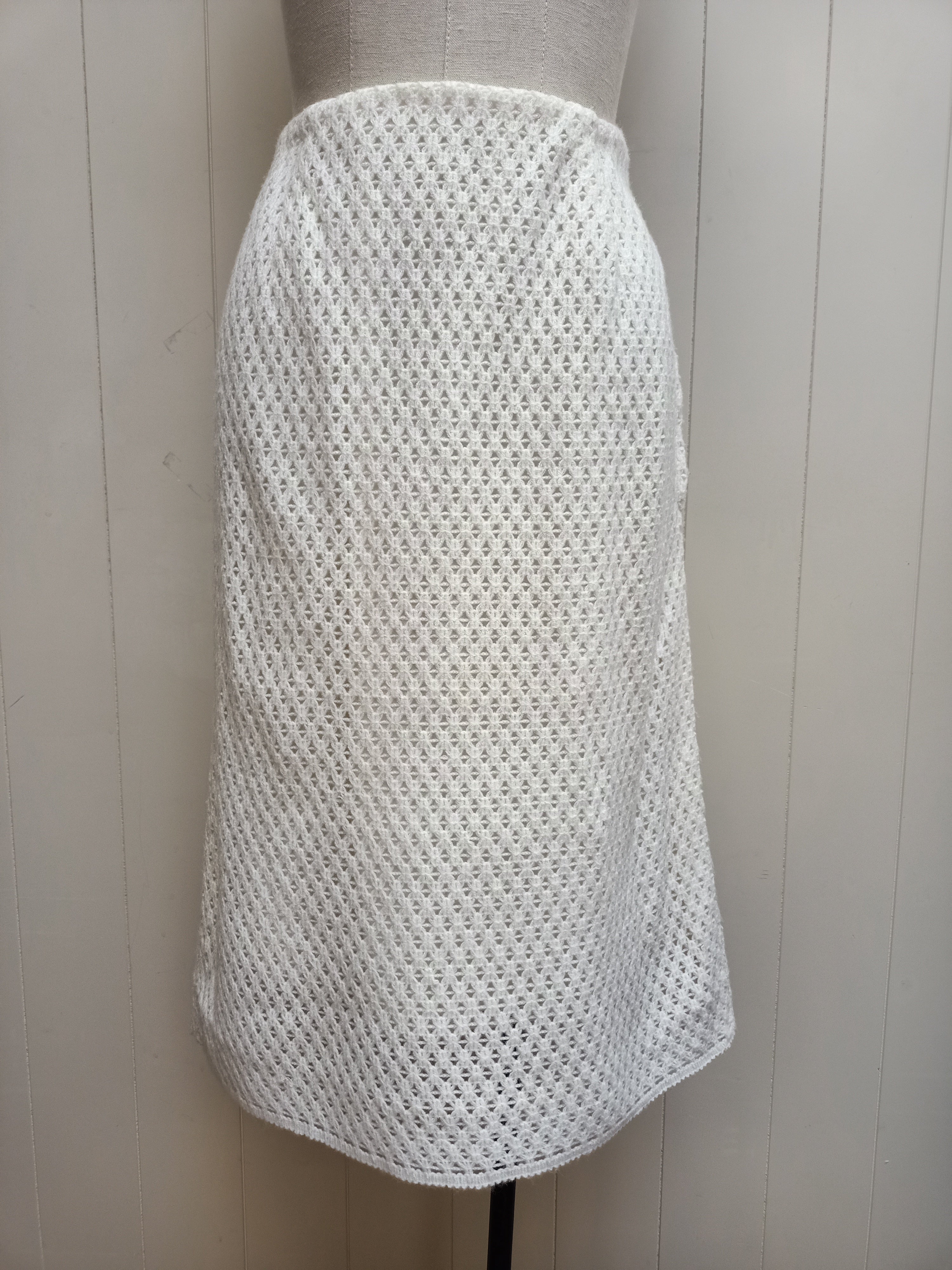 Vintage White Knit Skirt
